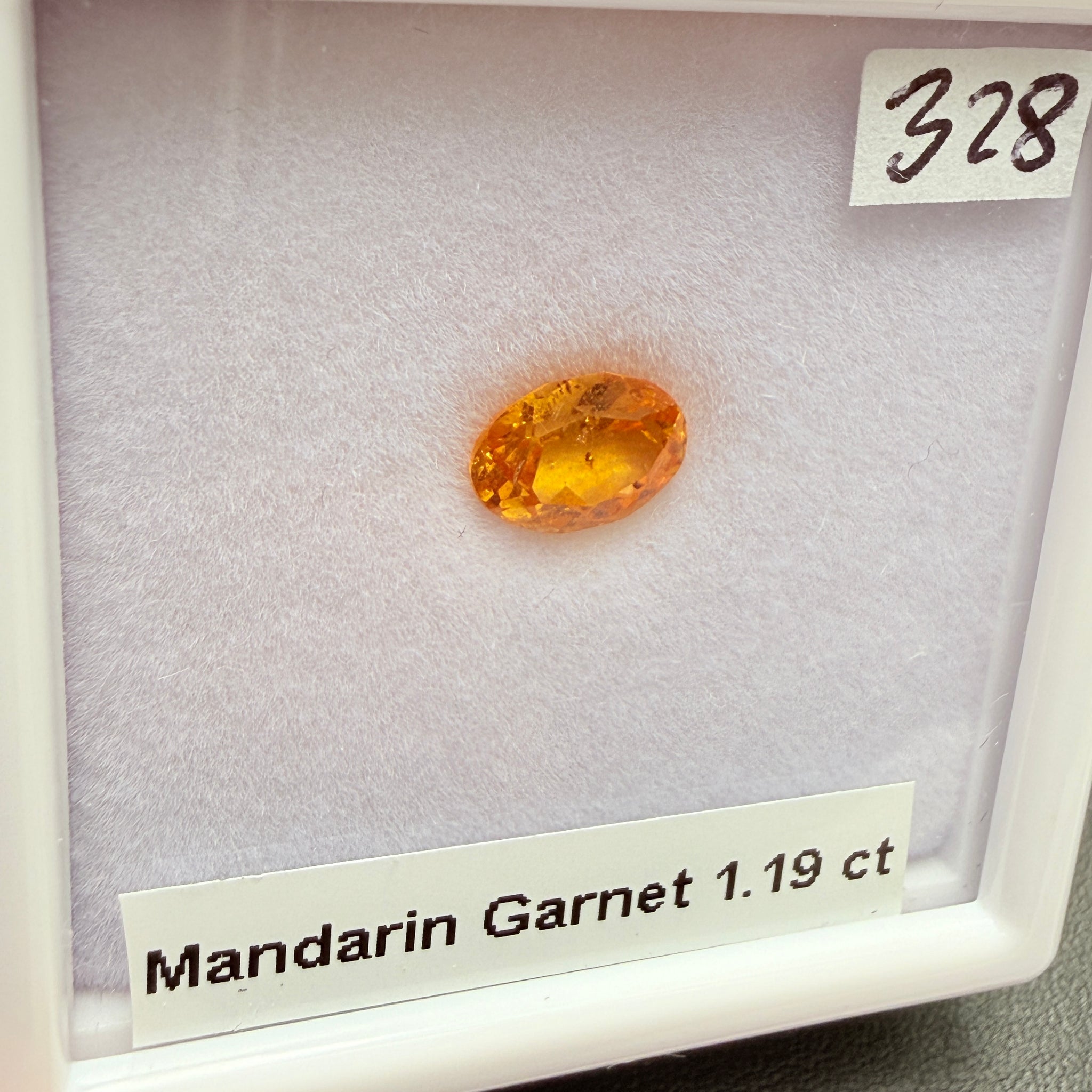 Mandarin Spessartite Garnet, 1.19ct, Loliondo, Tanzania, Untreated Unheated