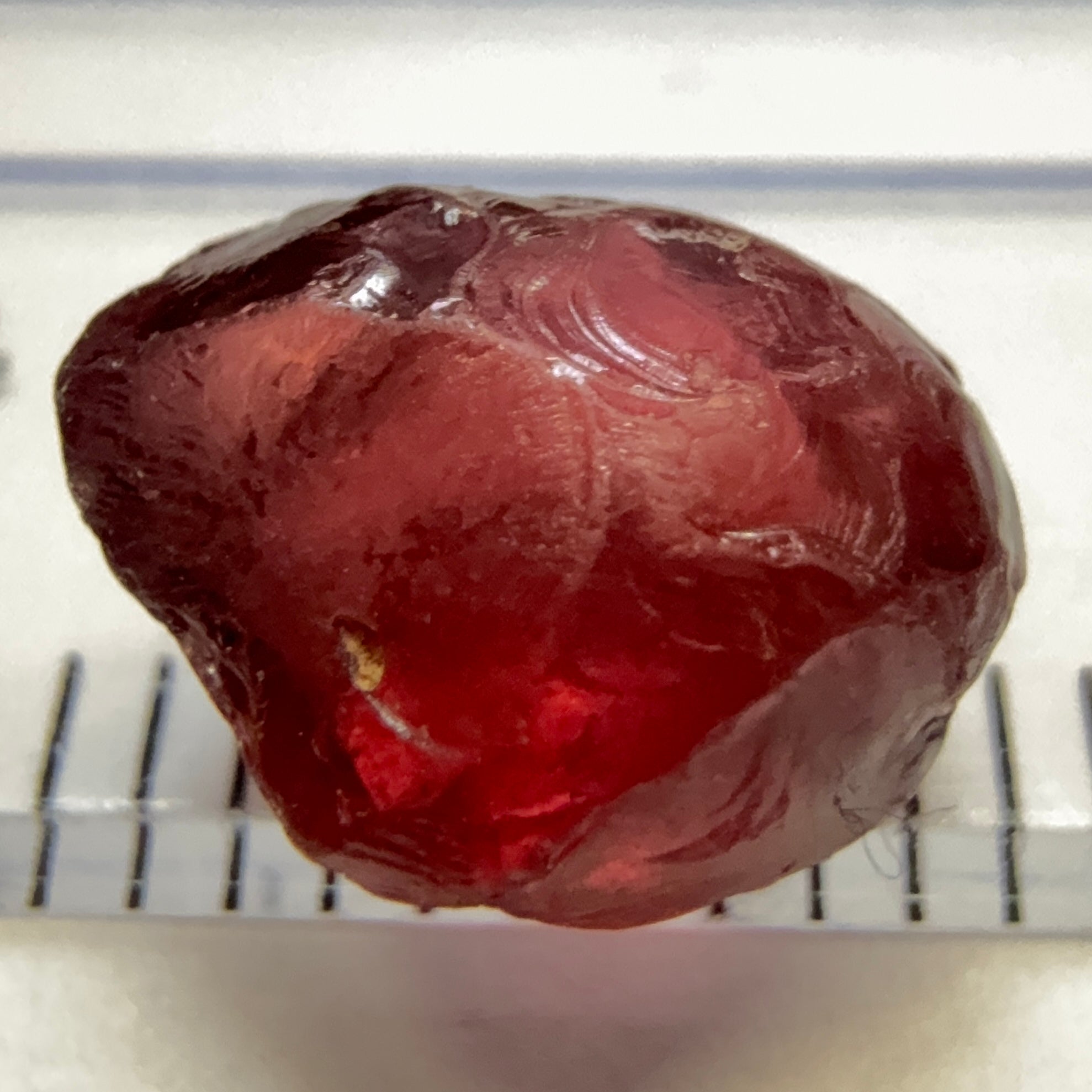 Rhodolite Garnet, 3.26ct, Tanzania, Untreated Unheated, slightly silky and a small inclusion coming in on the outside