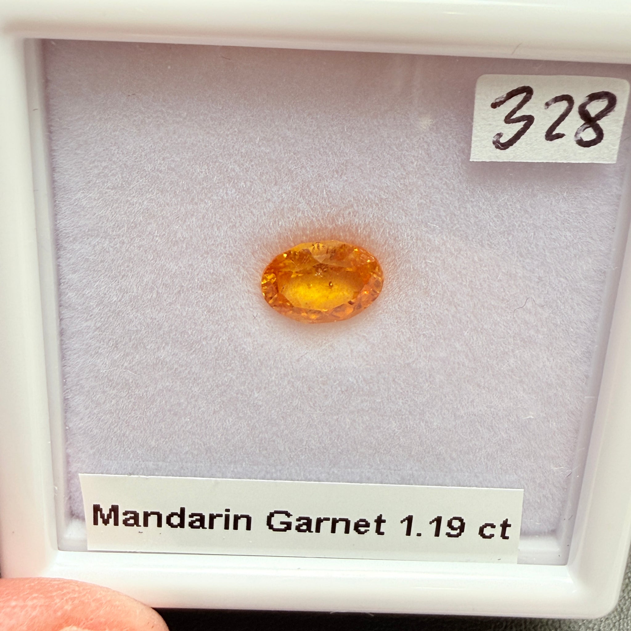 Mandarin Spessartite Garnet, 1.19ct, Loliondo, Tanzania, Untreated Unheated