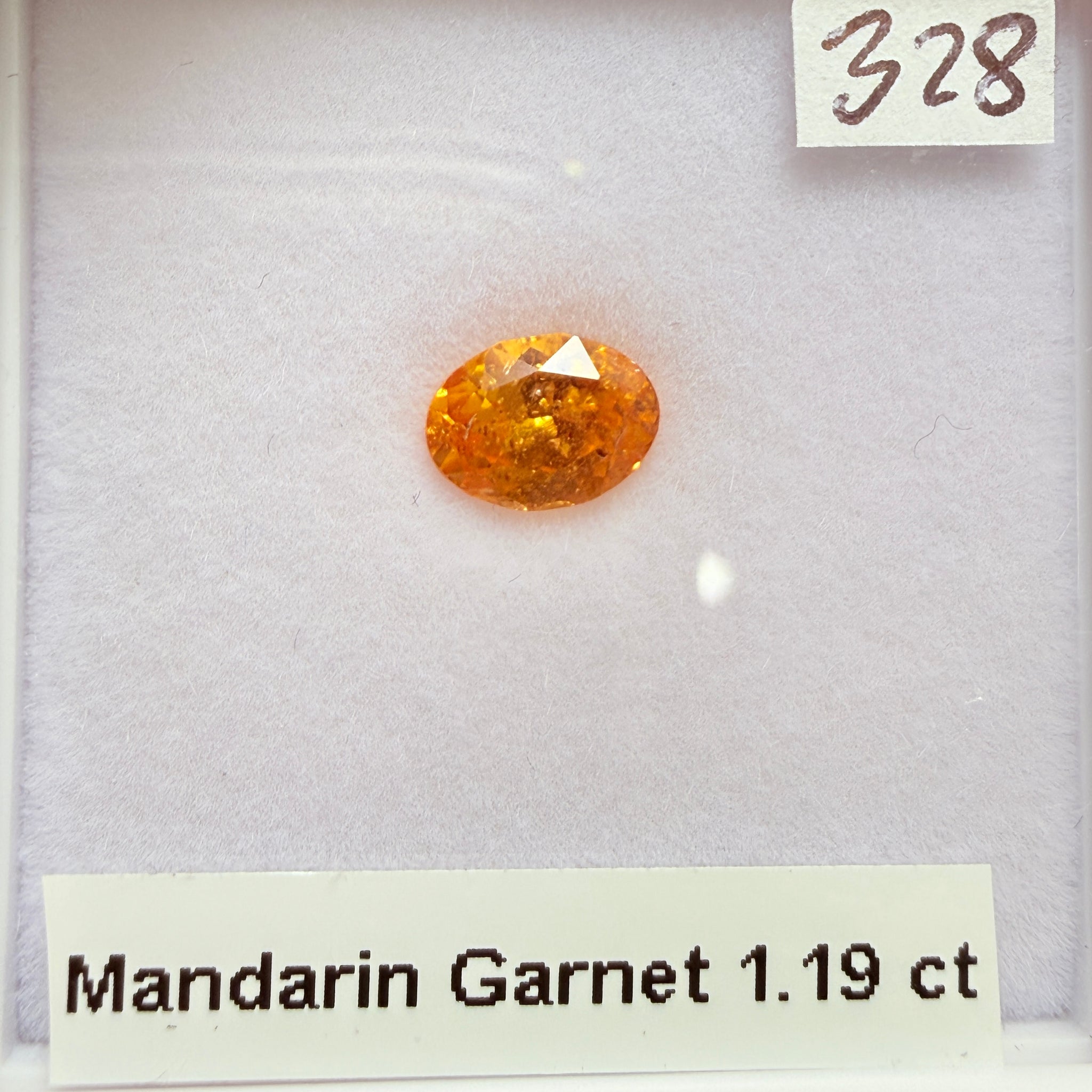 Mandarin Spessartite Garnet, 1.19ct, Loliondo, Tanzania, Untreated Unheated