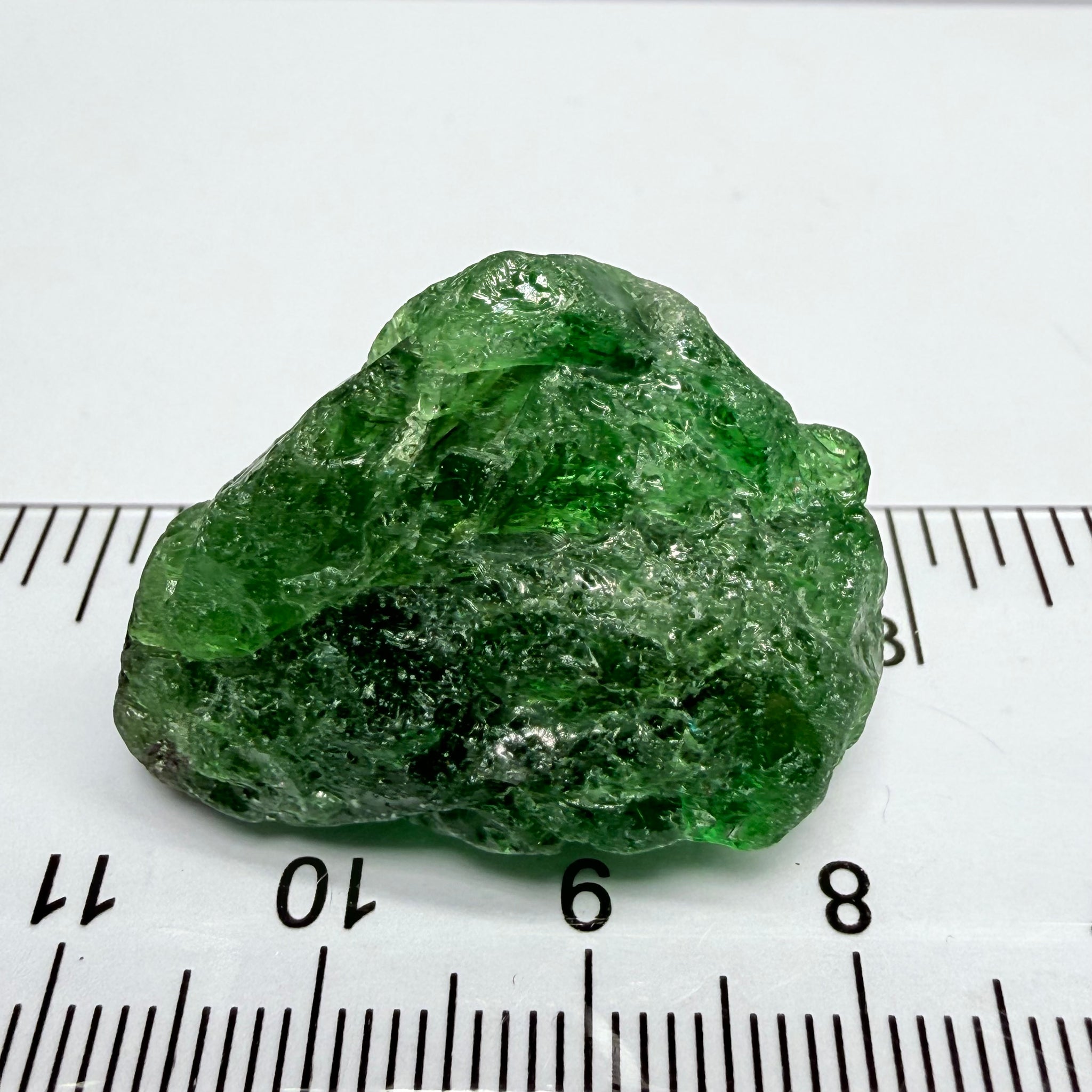 Tsavorite, Cab Grade with Gemmy Portions, 73.01ct, Merelani, Tanzania, Untreated Unheated