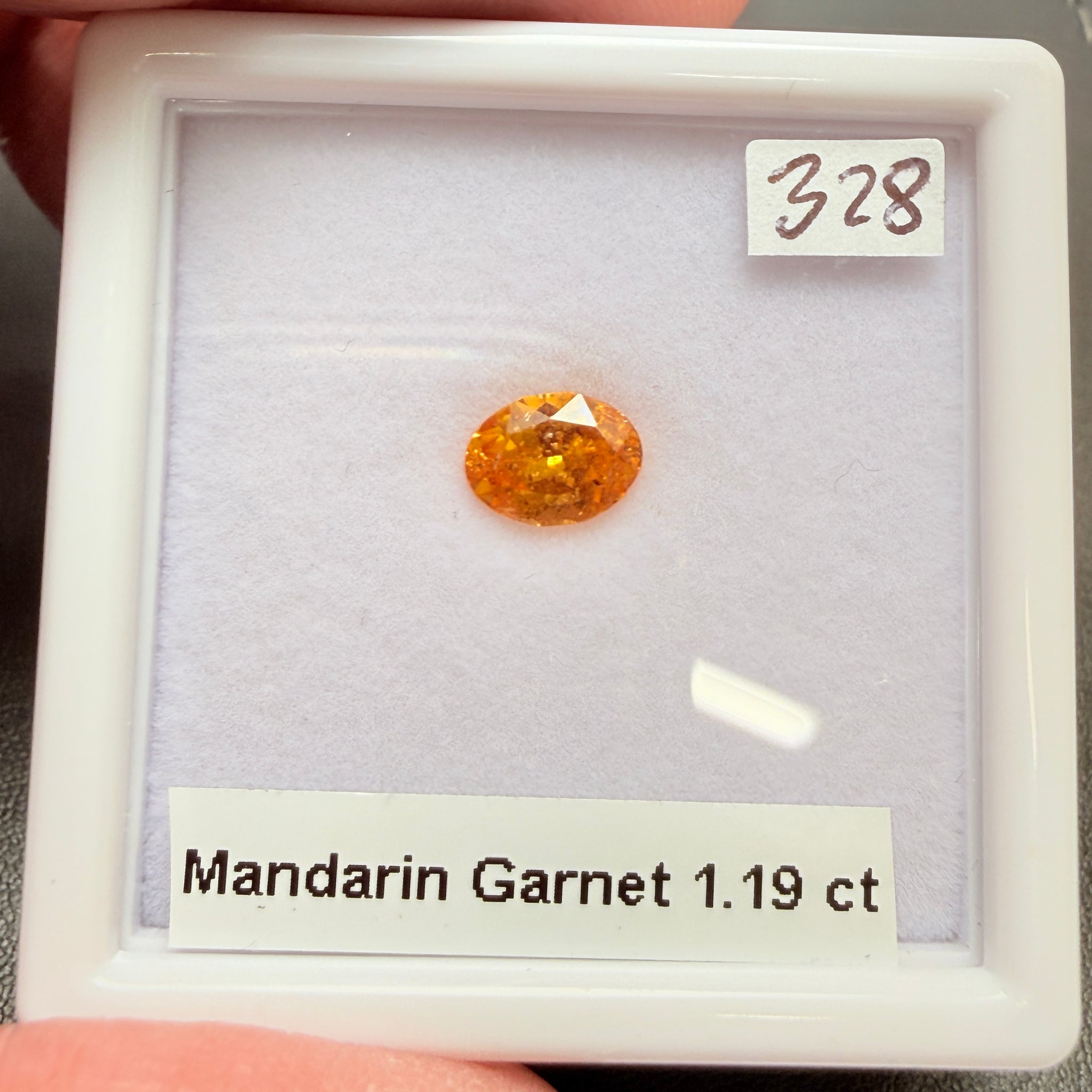 Mandarin Spessartite Garnet, 1.19ct, Loliondo, Tanzania, Untreated Unheated