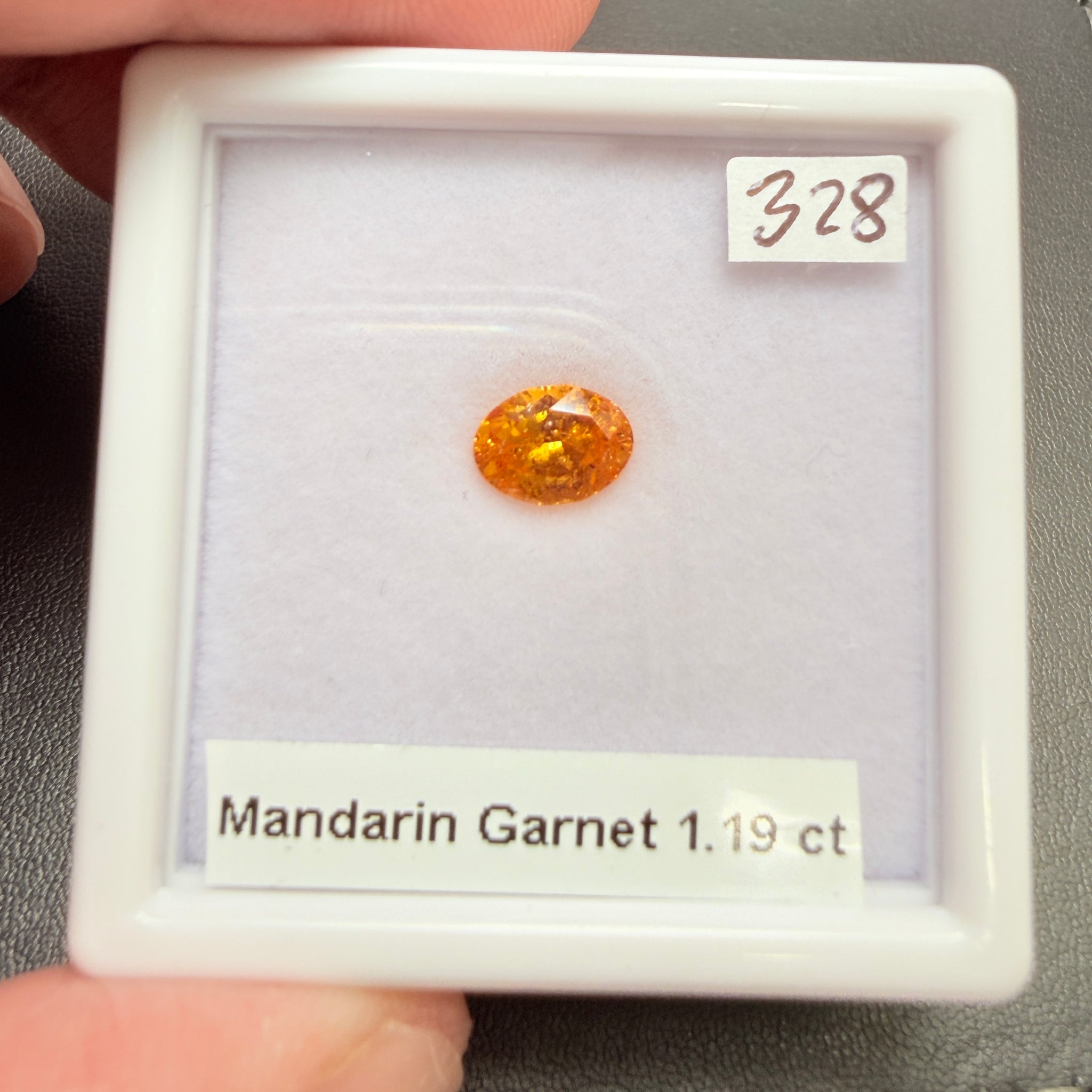 Mandarin Spessartite Garnet, 1.19ct, Loliondo, Tanzania, Untreated Unheated