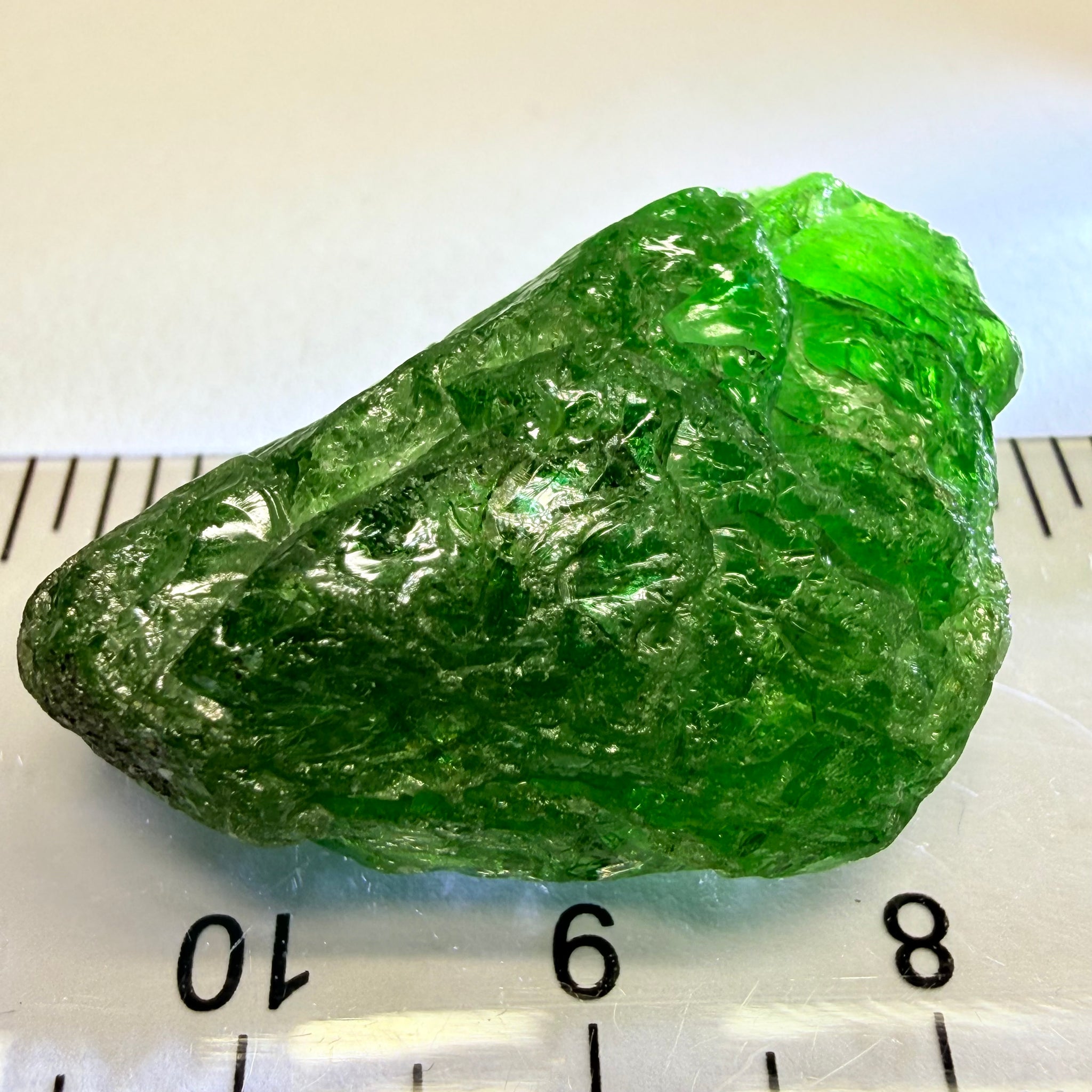 Tsavorite, Cab Grade with Gemmy Portions, 73.01ct, Merelani, Tanzania, Untreated Unheated