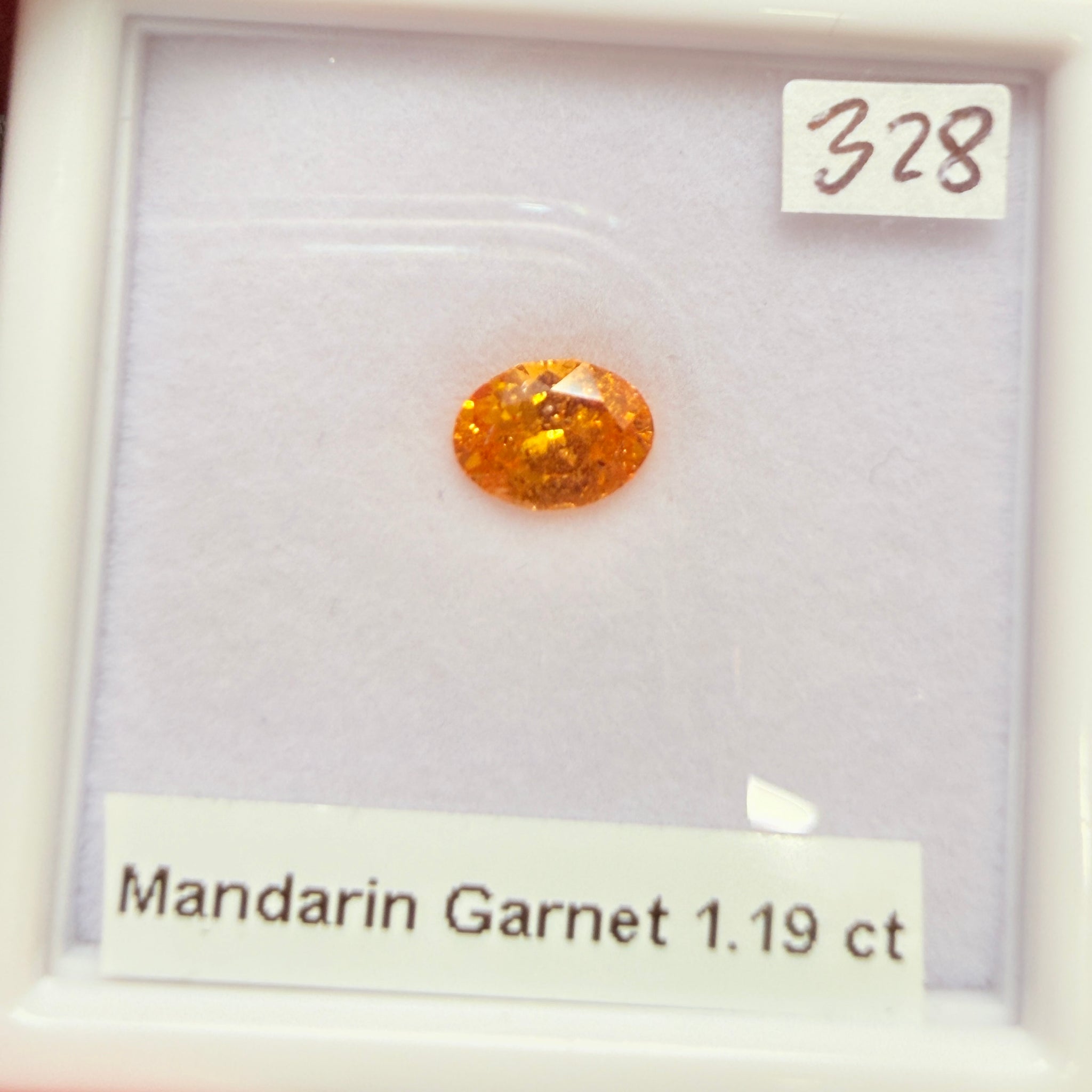 Mandarin Spessartite Garnet, 1.19ct, Loliondo, Tanzania, Untreated Unheated