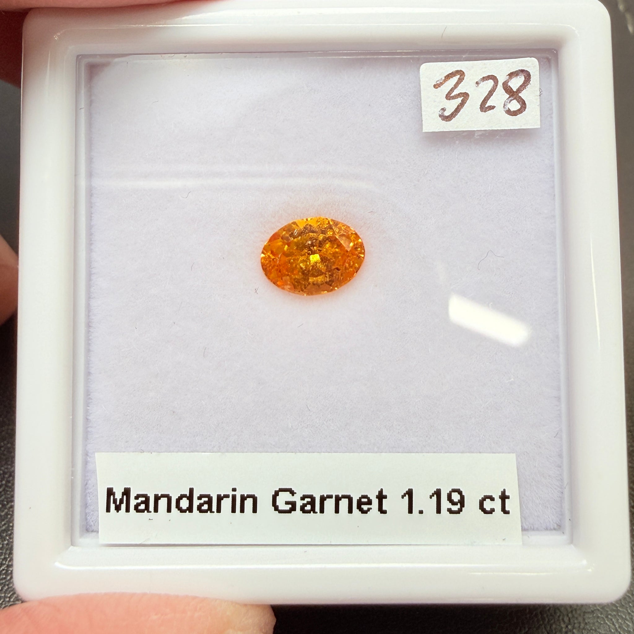 Mandarin Spessartite Garnet, 1.19ct, Loliondo, Tanzania, Untreated Unheated