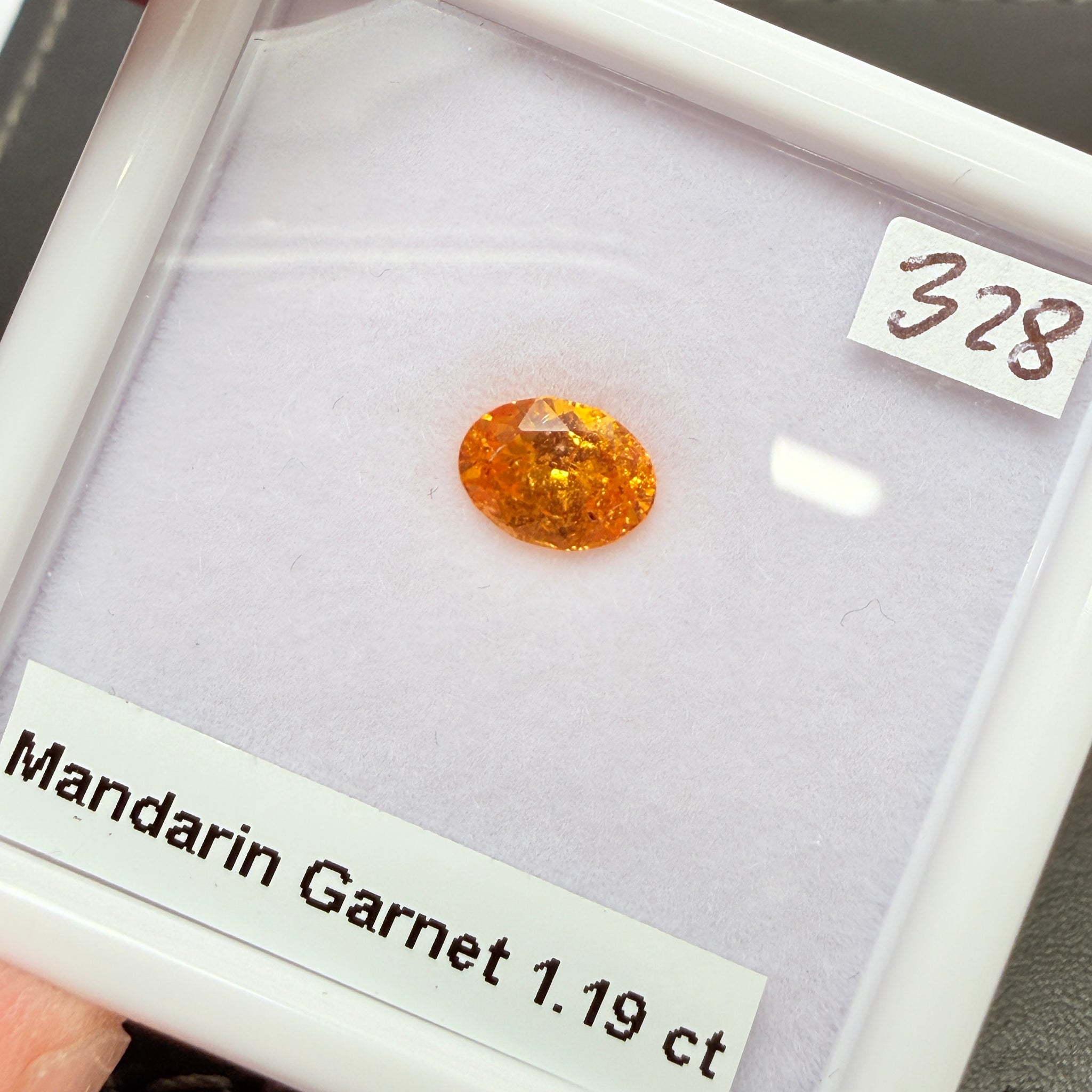 Mandarin Spessartite Garnet, 1.19ct, Loliondo, Tanzania, Untreated Unheated