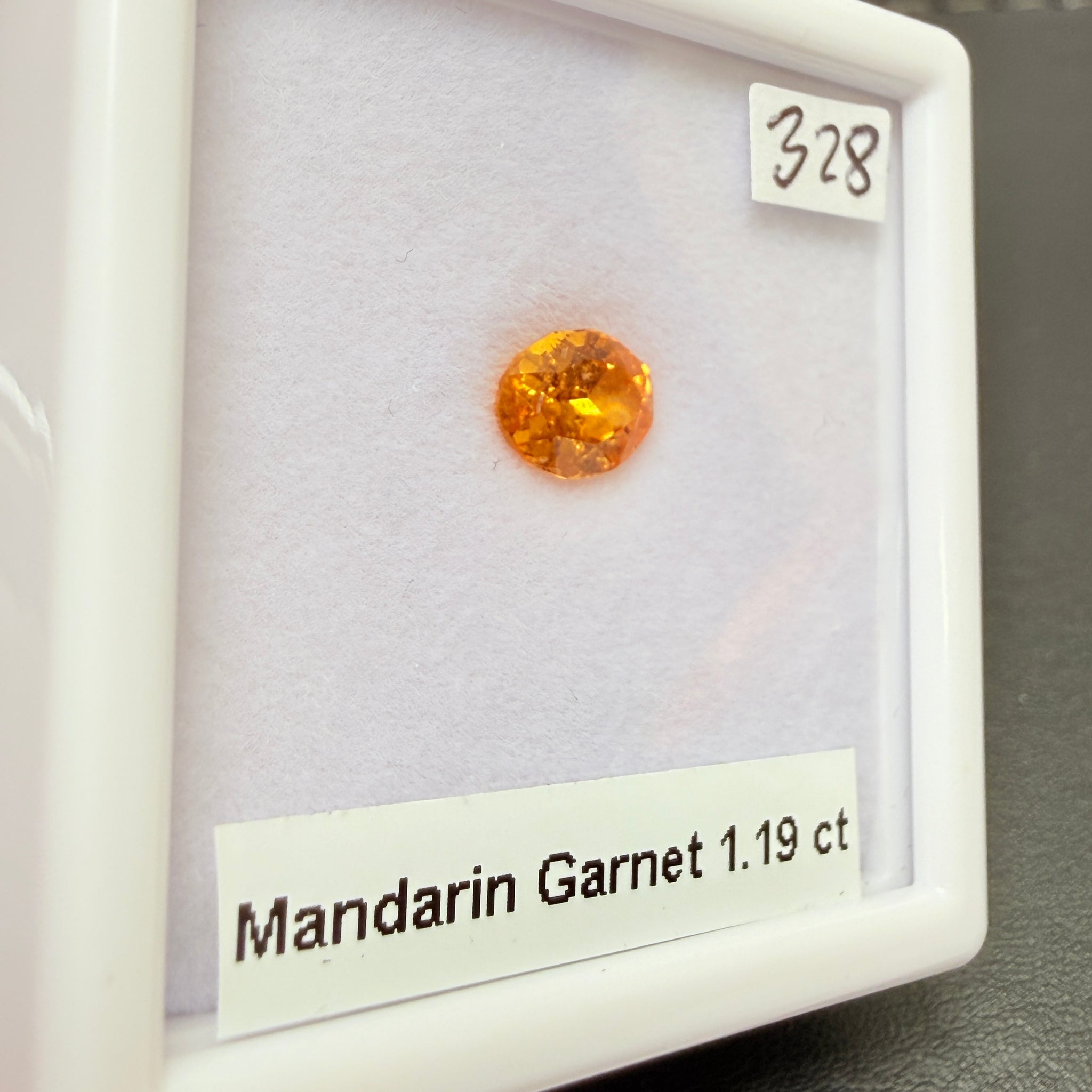 Mandarin Spessartite Garnet, 1.19ct, Loliondo, Tanzania, Untreated Unheated