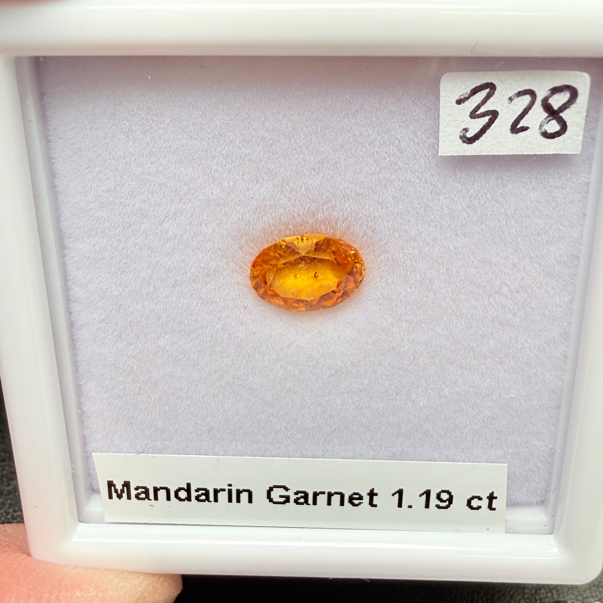 Mandarin Spessartite Garnet, 1.19ct, Loliondo, Tanzania, Untreated Unheated