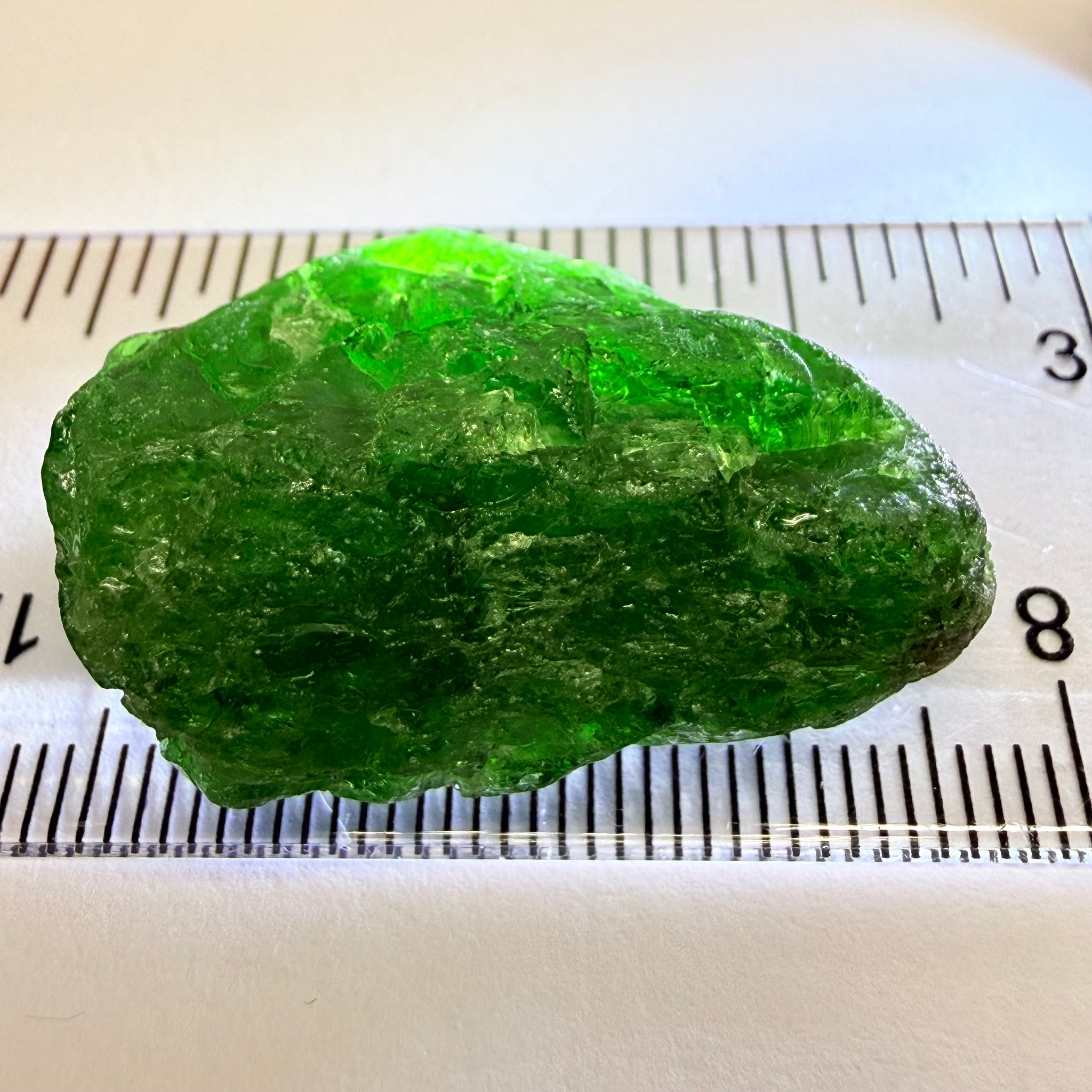Tsavorite, Cab Grade with Gemmy Portions, 73.01ct, Merelani, Tanzania, Untreated Unheated