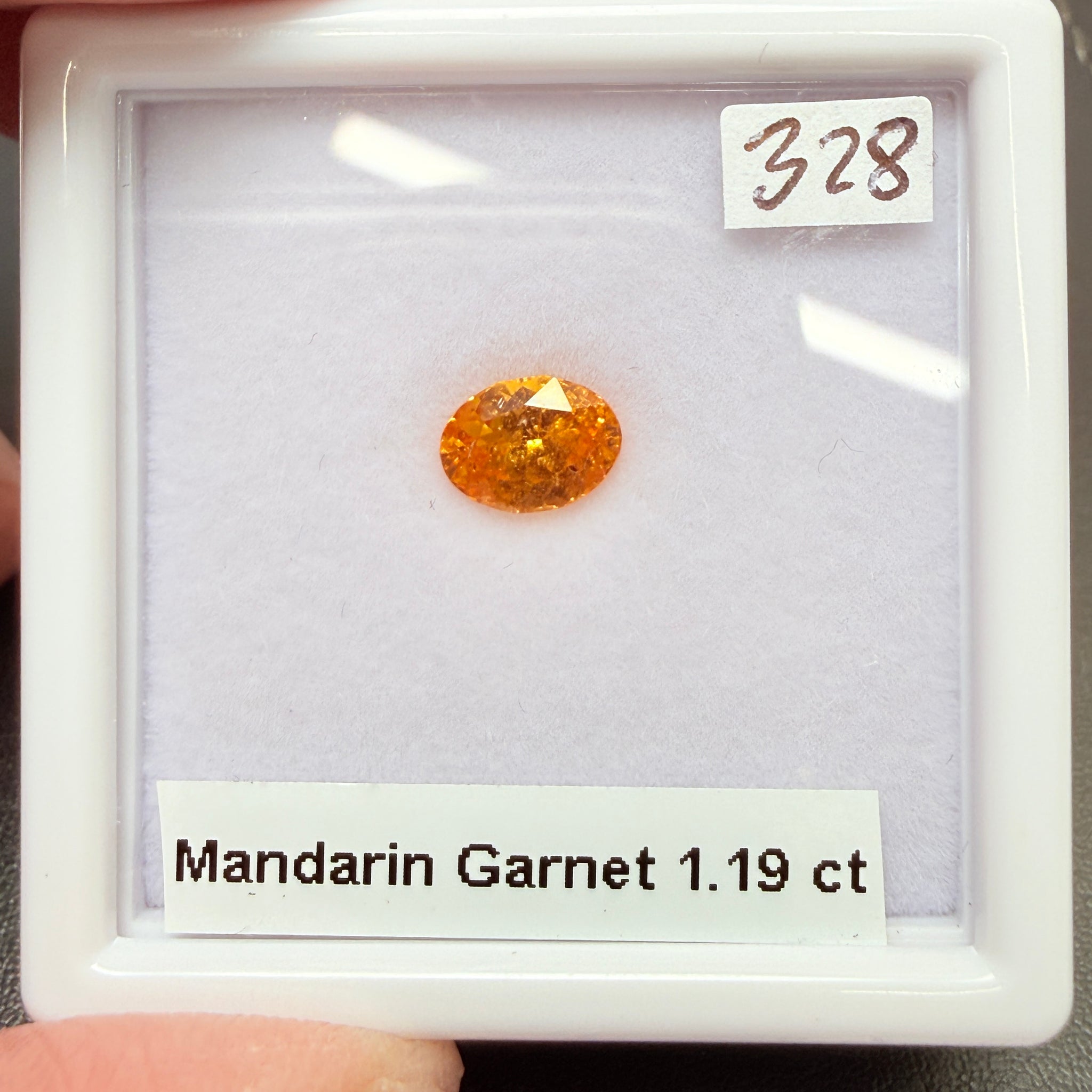 Mandarin Spessartite Garnet, 1.19ct, Loliondo, Tanzania, Untreated Unheated