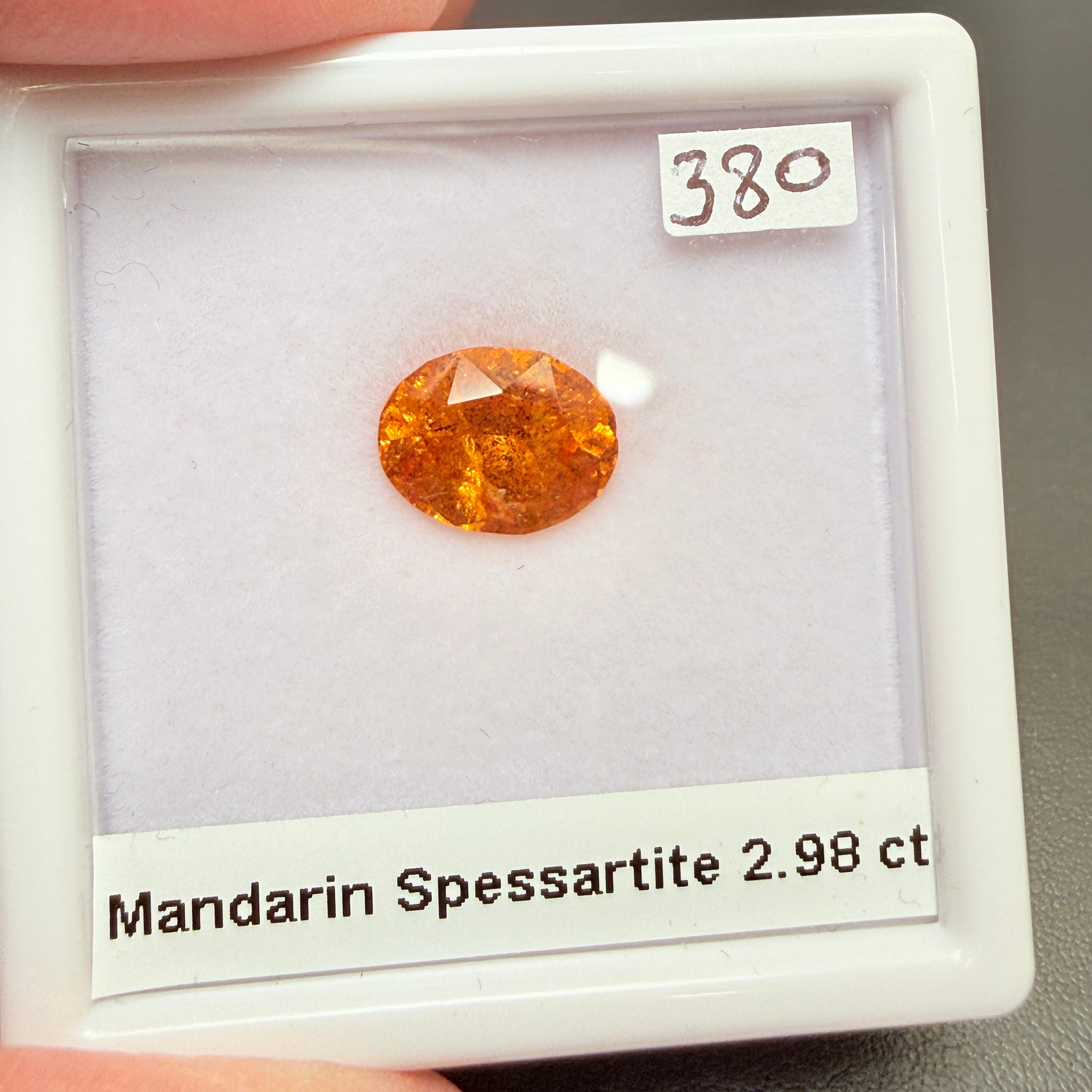 Mandarin Spessartite Garnet, 2.98ct, Untreated Unheated