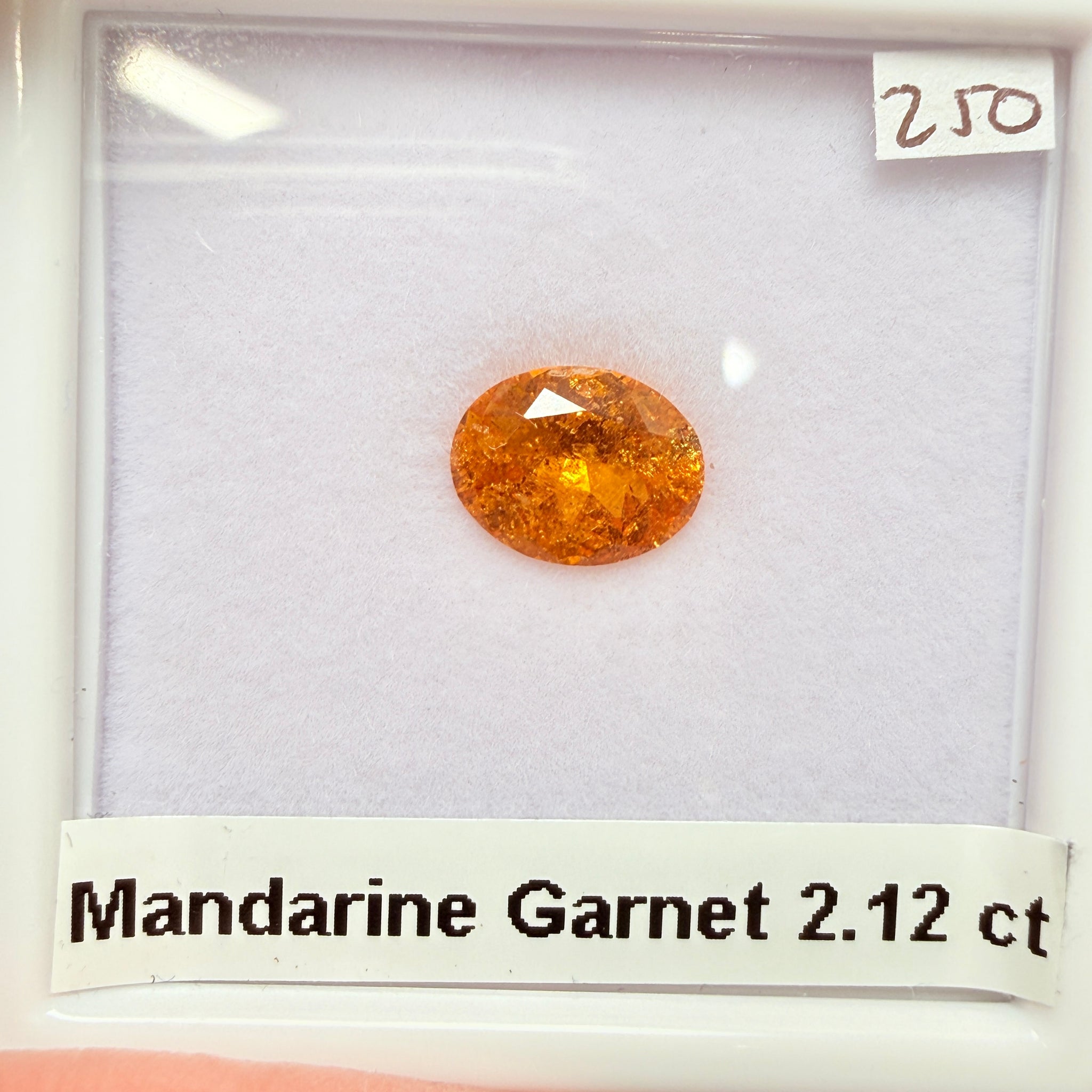 Mandarin Spessartite Garnet, 2.12ct, Loliondo, Tanzania, Untreated Unheated