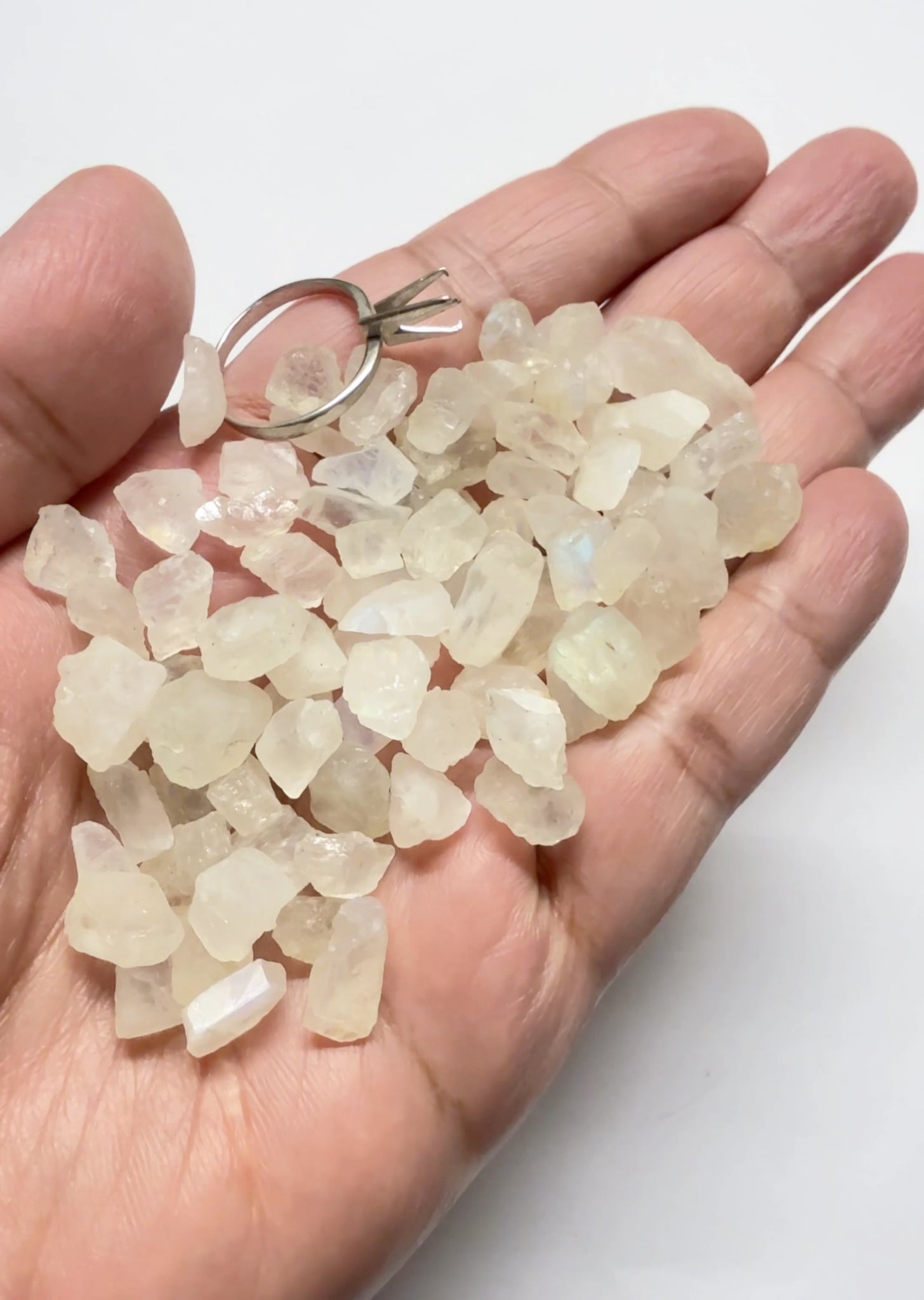 Moonstone, Cabbing / Specimen Grade, Untreated Unheated. From Tanzania, blind pour, price per stone