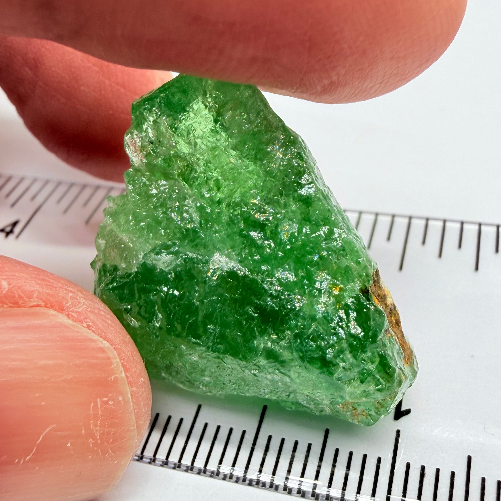 Tsavorite, Cab Grade with Gemmy Portions, 48.92ct, Merelani, Tanzania, Untreated Unheated, if you want to facet then you will have to cobb it into small pieces