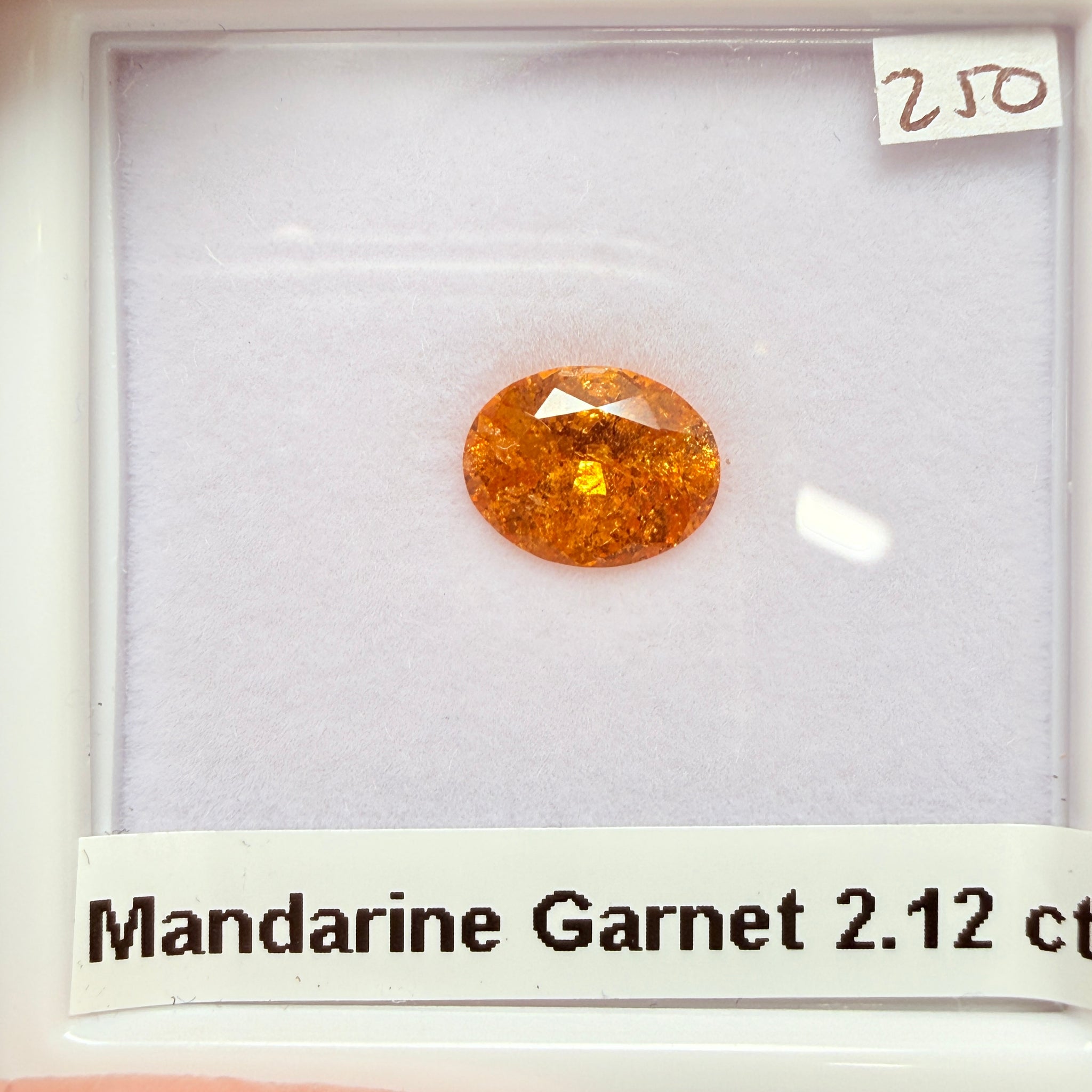 Mandarin Spessartite Garnet, 2.12ct, Loliondo, Tanzania, Untreated Unheated