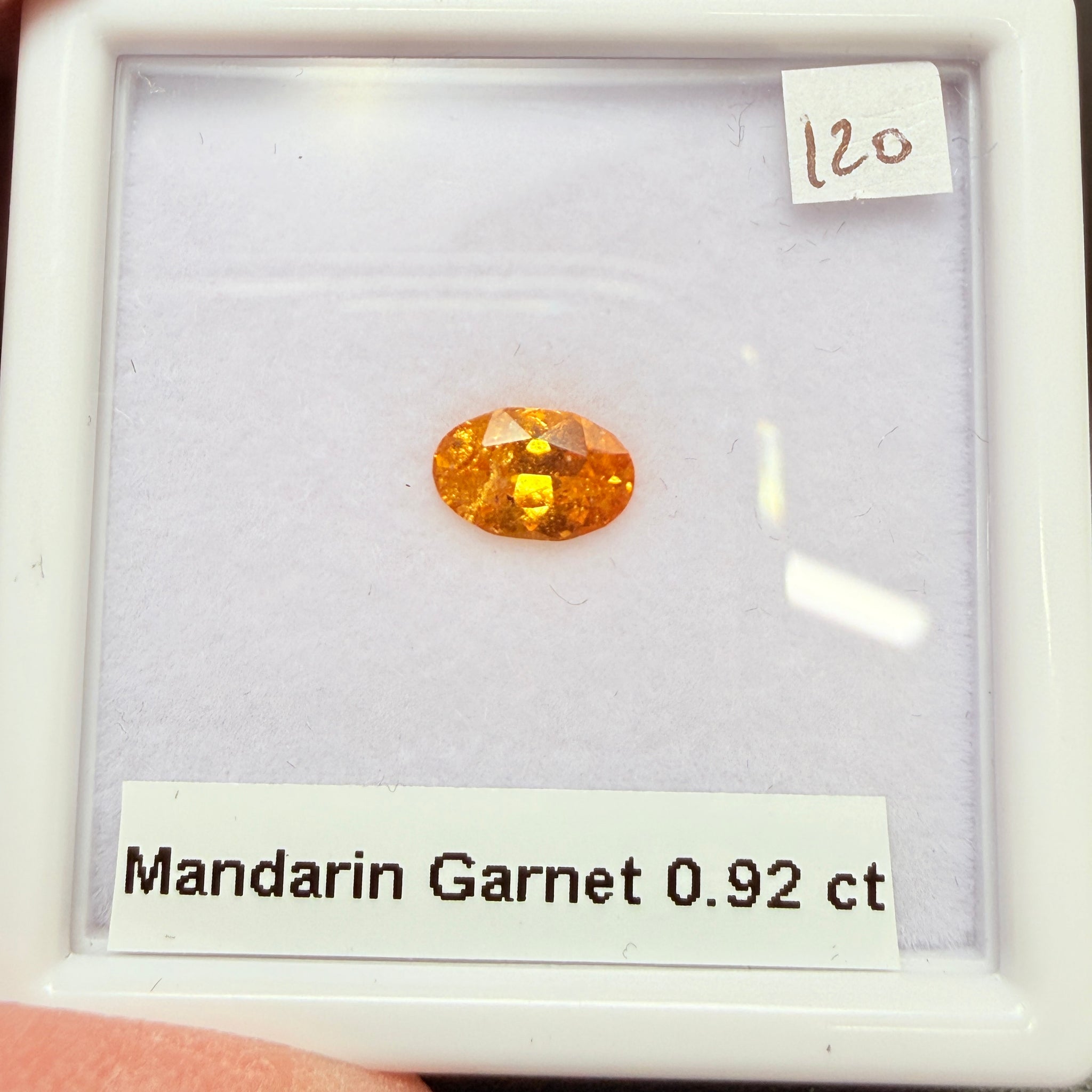 Mandarin Spessartite Garnet, 0.92ct, Loliondo, Tanzania, Untreated Unheated