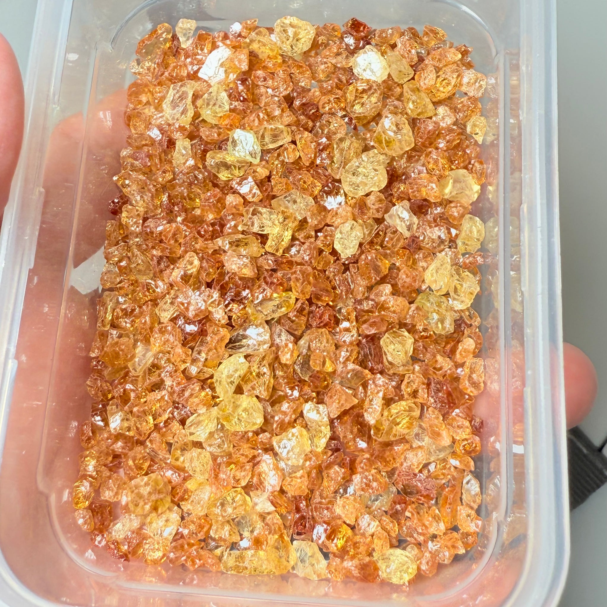 Yellow Grossular Garnet Lot, 69.30gm / 346.5ct, Merelani, Tanzania, Untreated Unheated, tiny melee rough, either do melee cuts or use in paintings, fish tank etc.