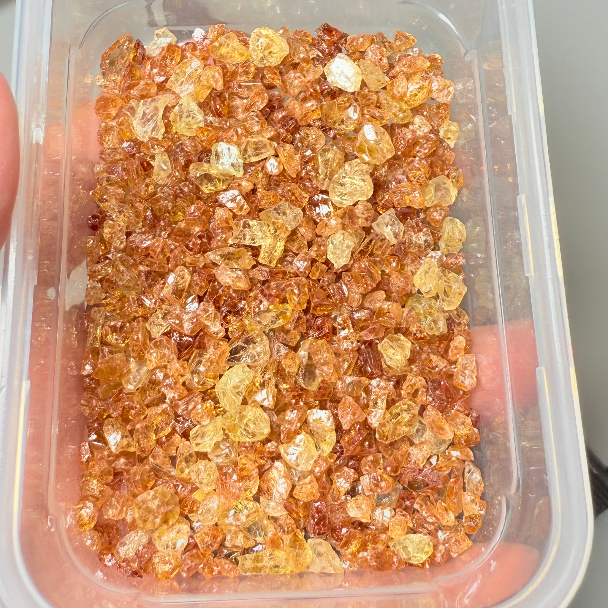 Yellow Grossular Garnet Lot, 69.30gm / 346.5ct, Merelani, Tanzania, Untreated Unheated, tiny melee rough, either do melee cuts or use in paintings, fish tank etc.