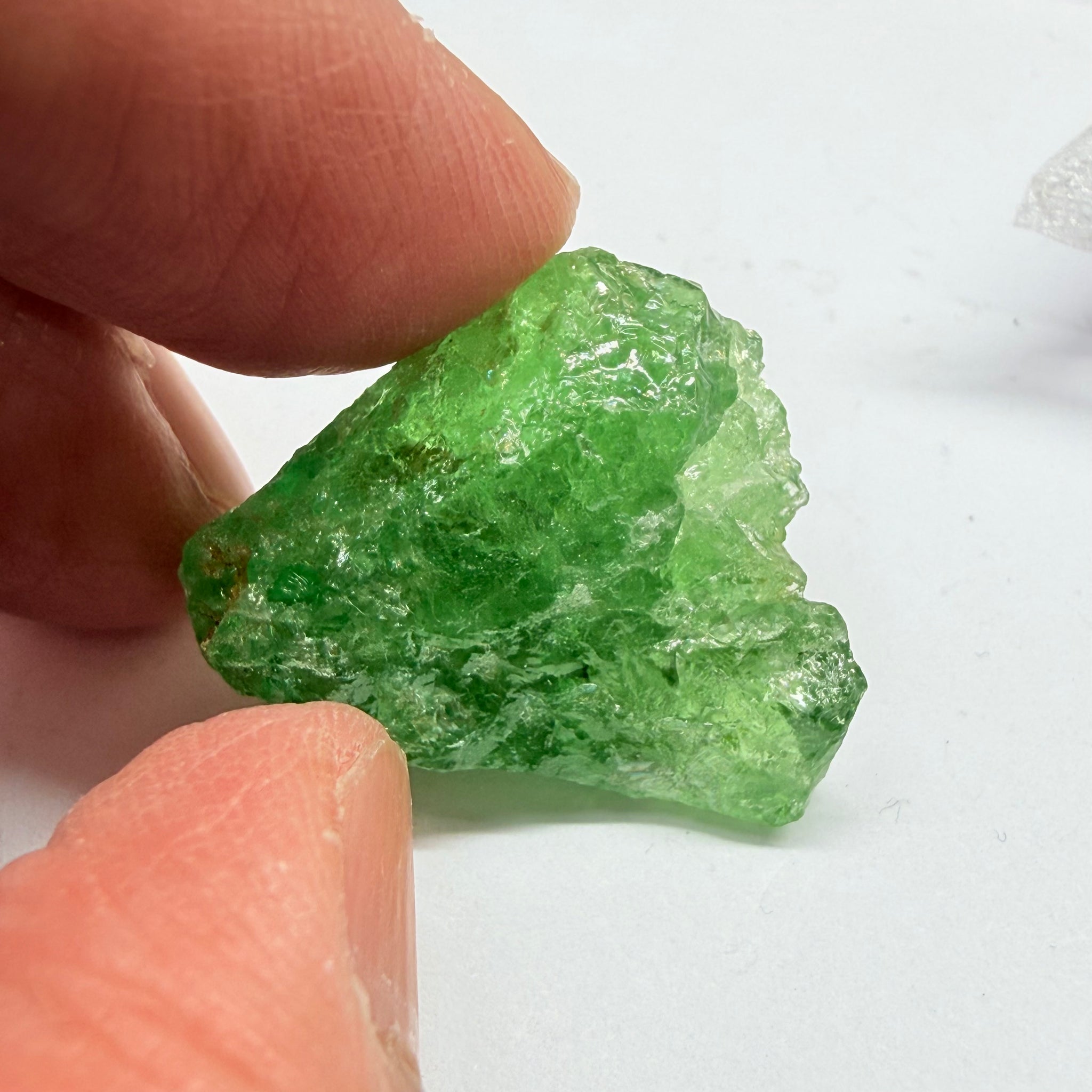 Tsavorite, Cab Grade with Gemmy Portions, 48.92ct, Merelani, Tanzania, Untreated Unheated, if you want to facet then you will have to cobb it into small pieces