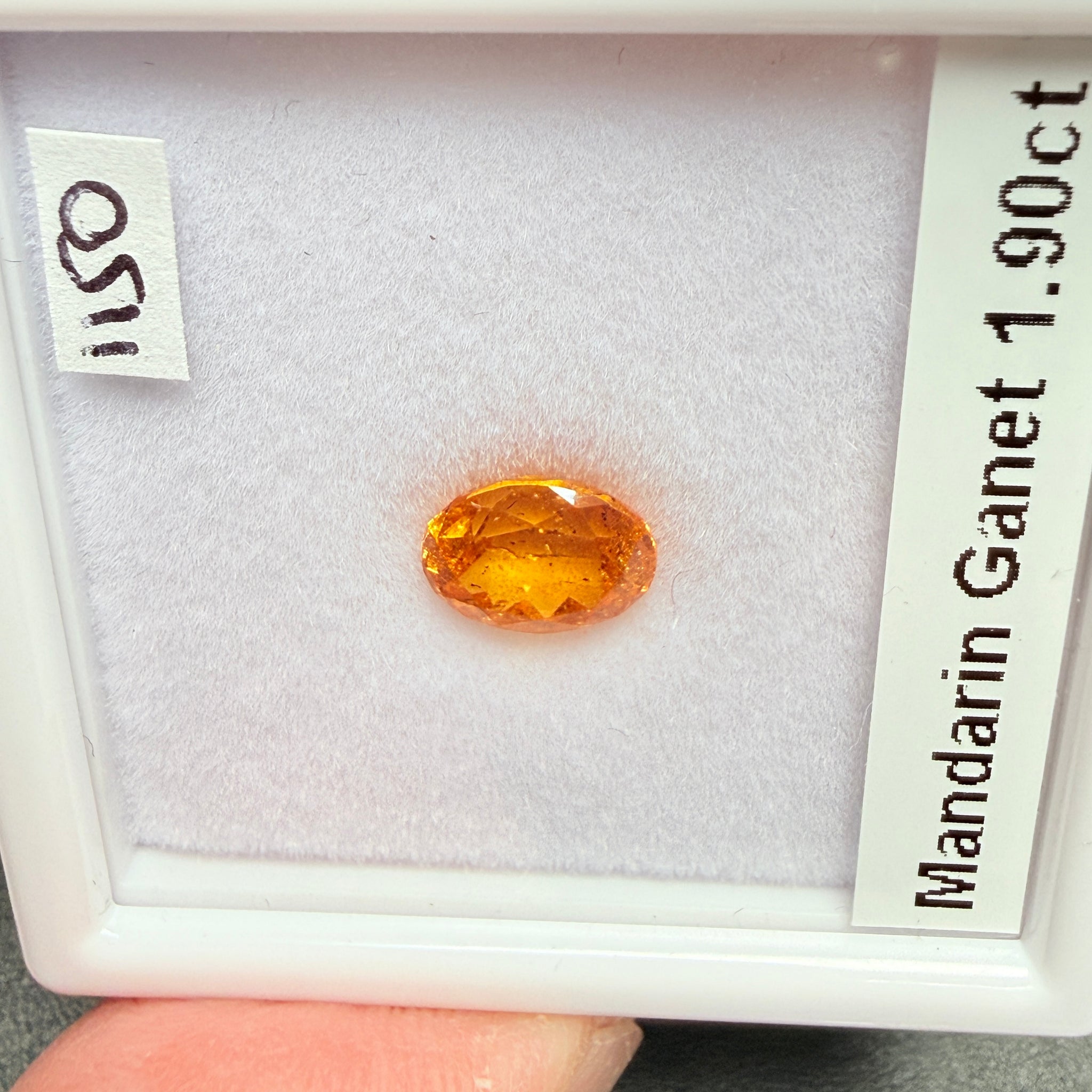 Mandarin Spessartite Garnet, 1.90ct, Loliondo, Tanzania, Untreated Unheated