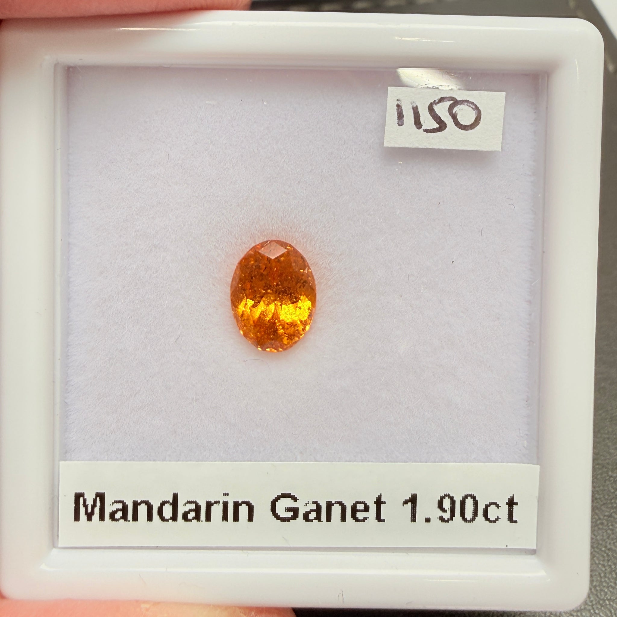 Mandarin Spessartite Garnet, 1.90ct, Loliondo, Tanzania, Untreated Unheated