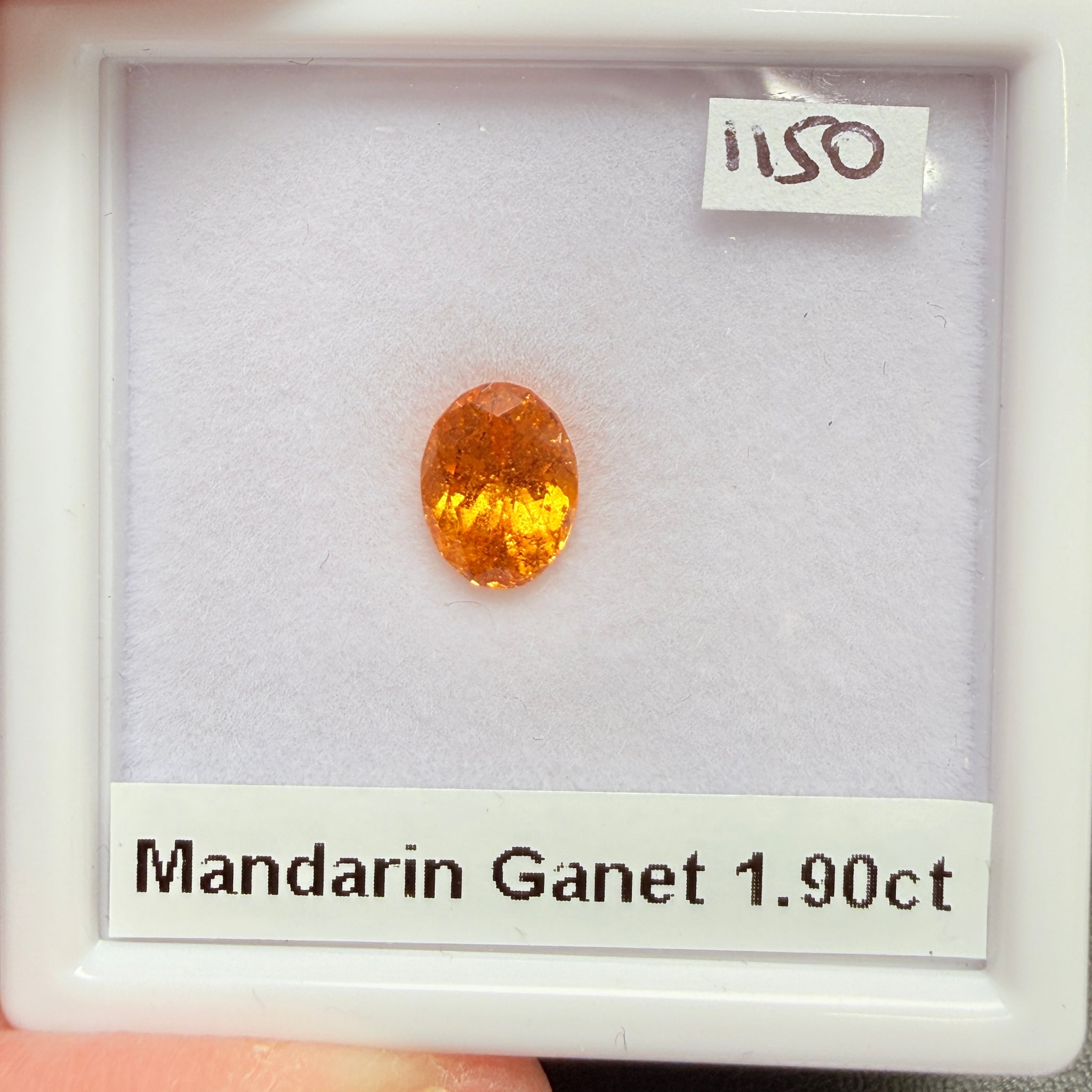Mandarin Spessartite Garnet, 1.90ct, Loliondo, Tanzania, Untreated Unheated
