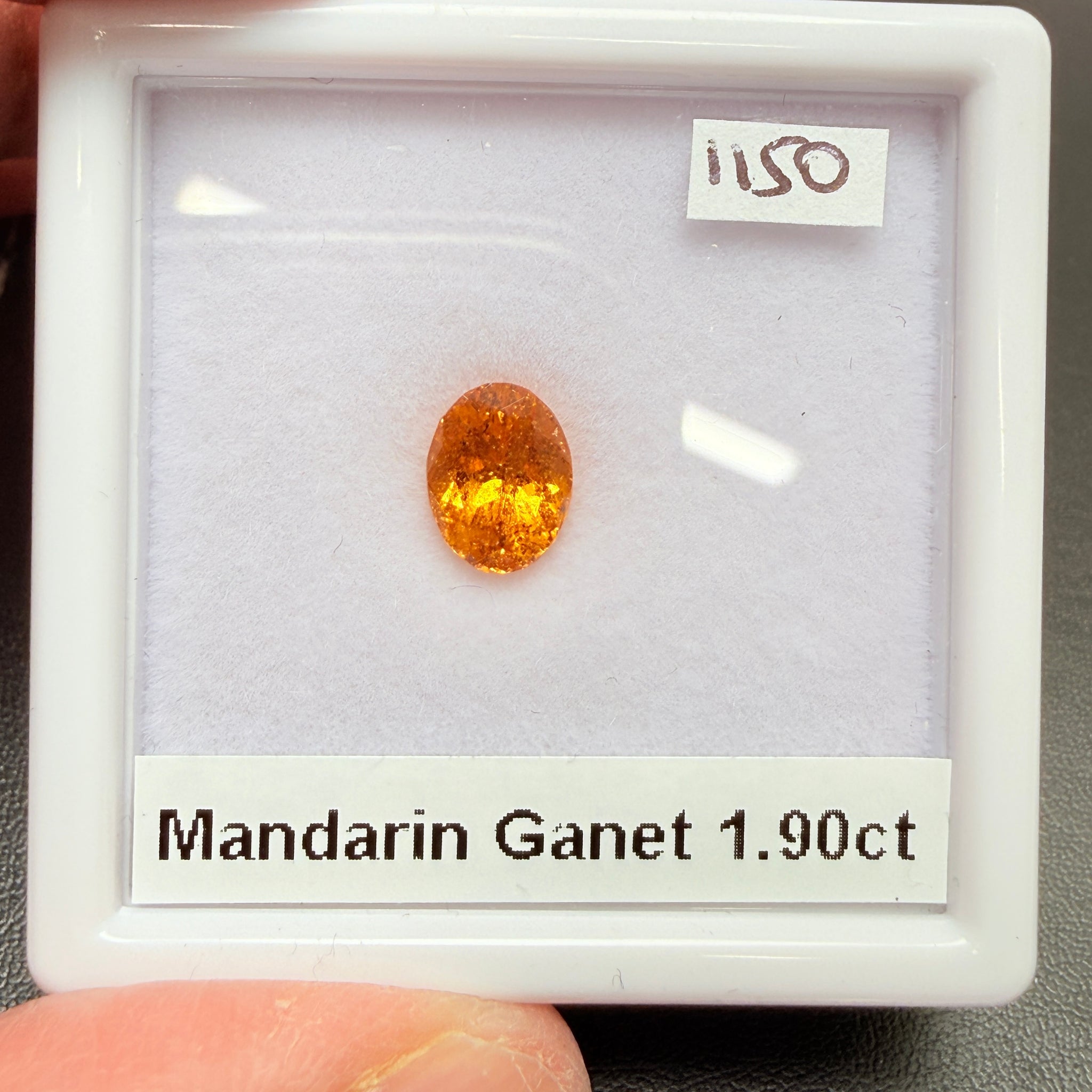 Mandarin Spessartite Garnet, 1.90ct, Loliondo, Tanzania, Untreated Unheated