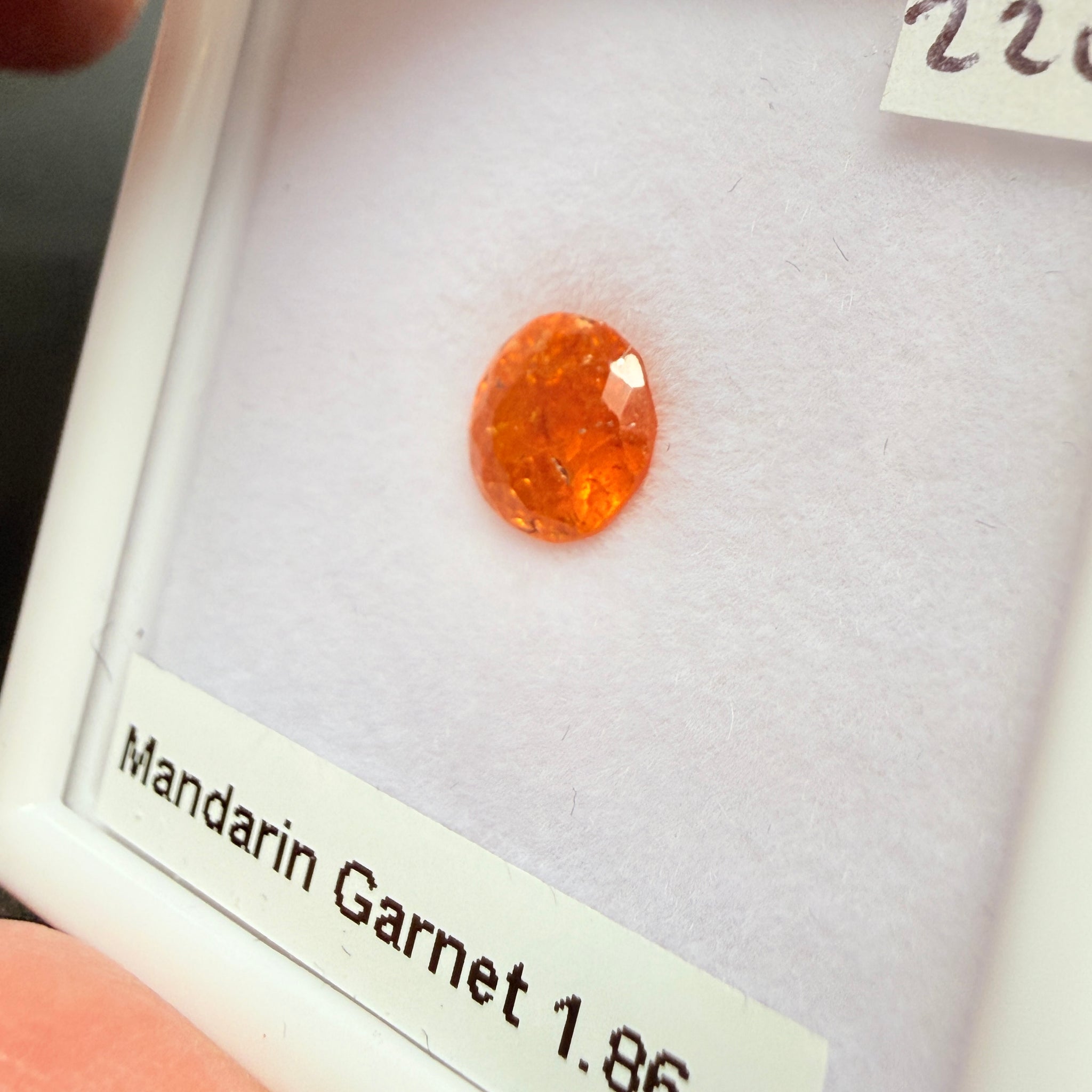 Mandarin Spessartite Garnet, 1.86ct, Loliondo, Tanzania, Untreated Unheated