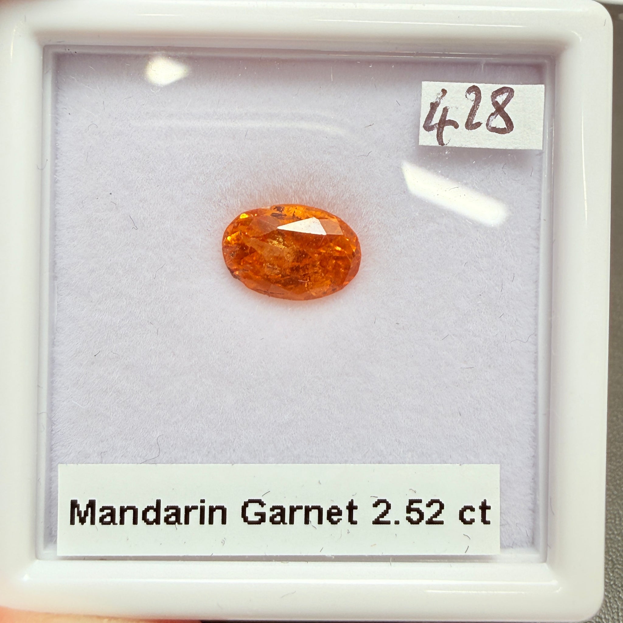 Mandarin Spessartite Garnet, 2.52ct, Loliondo, Tanzania, Untreated Unheated