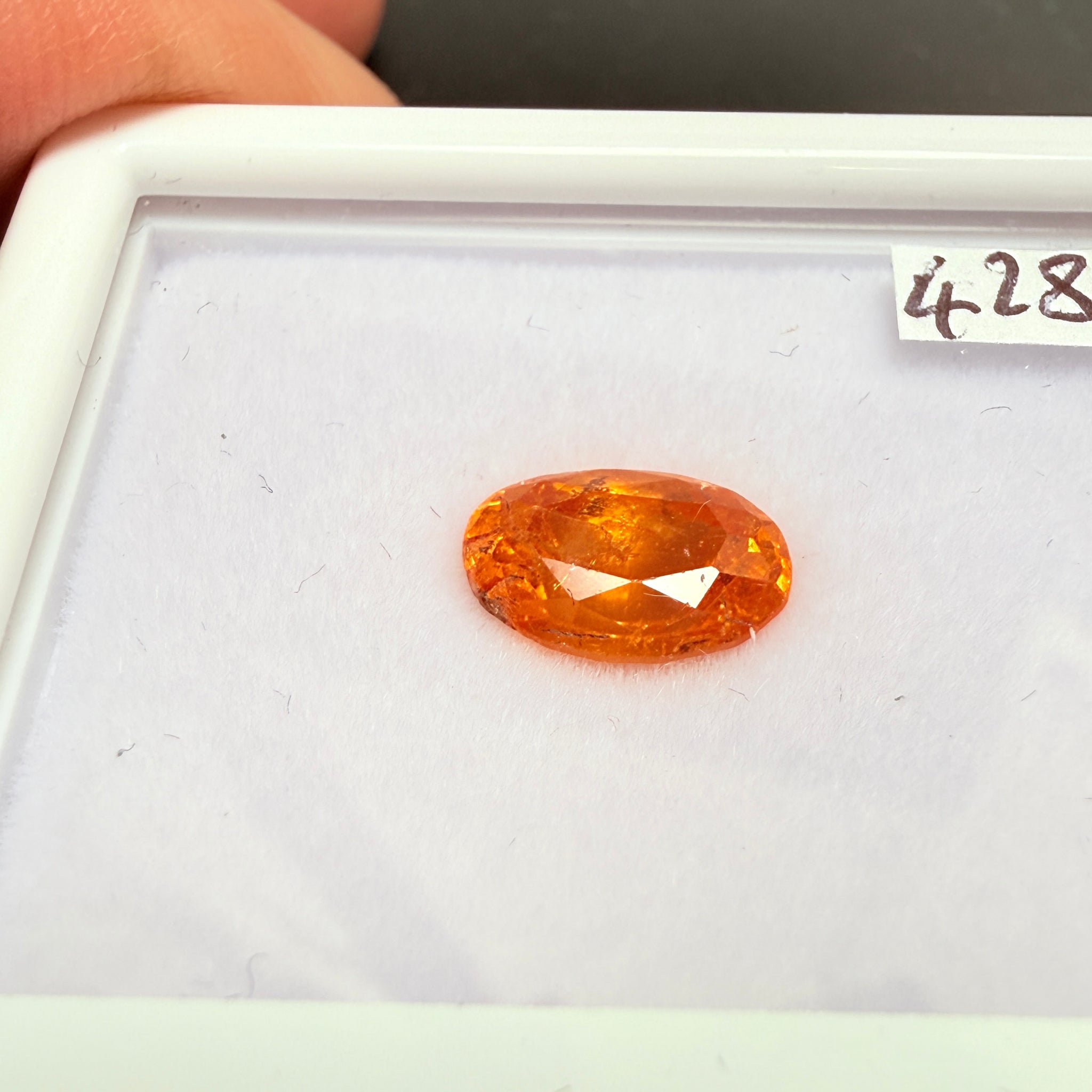Mandarin Spessartite Garnet, 2.52ct, Loliondo, Tanzania, Untreated Unheated