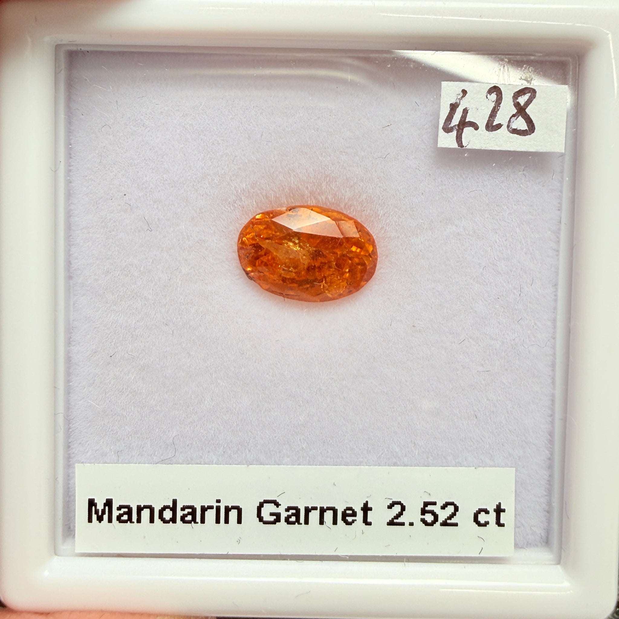 Mandarin Spessartite Garnet, 2.52ct, Loliondo, Tanzania, Untreated Unheated