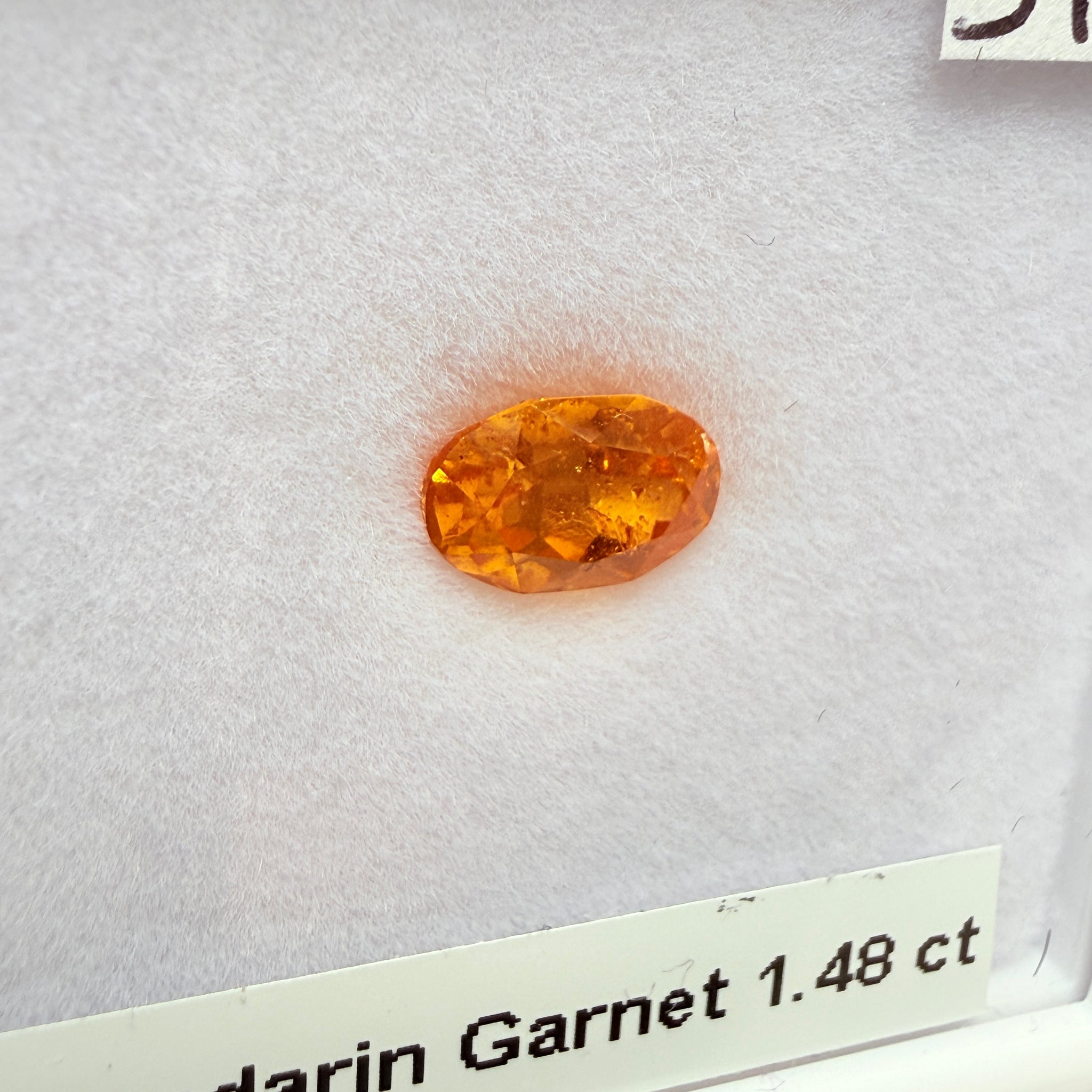 Mandarin Spessartite Garnet, 1.48ct, Loliondo, Tanzania, Untreated Unheated