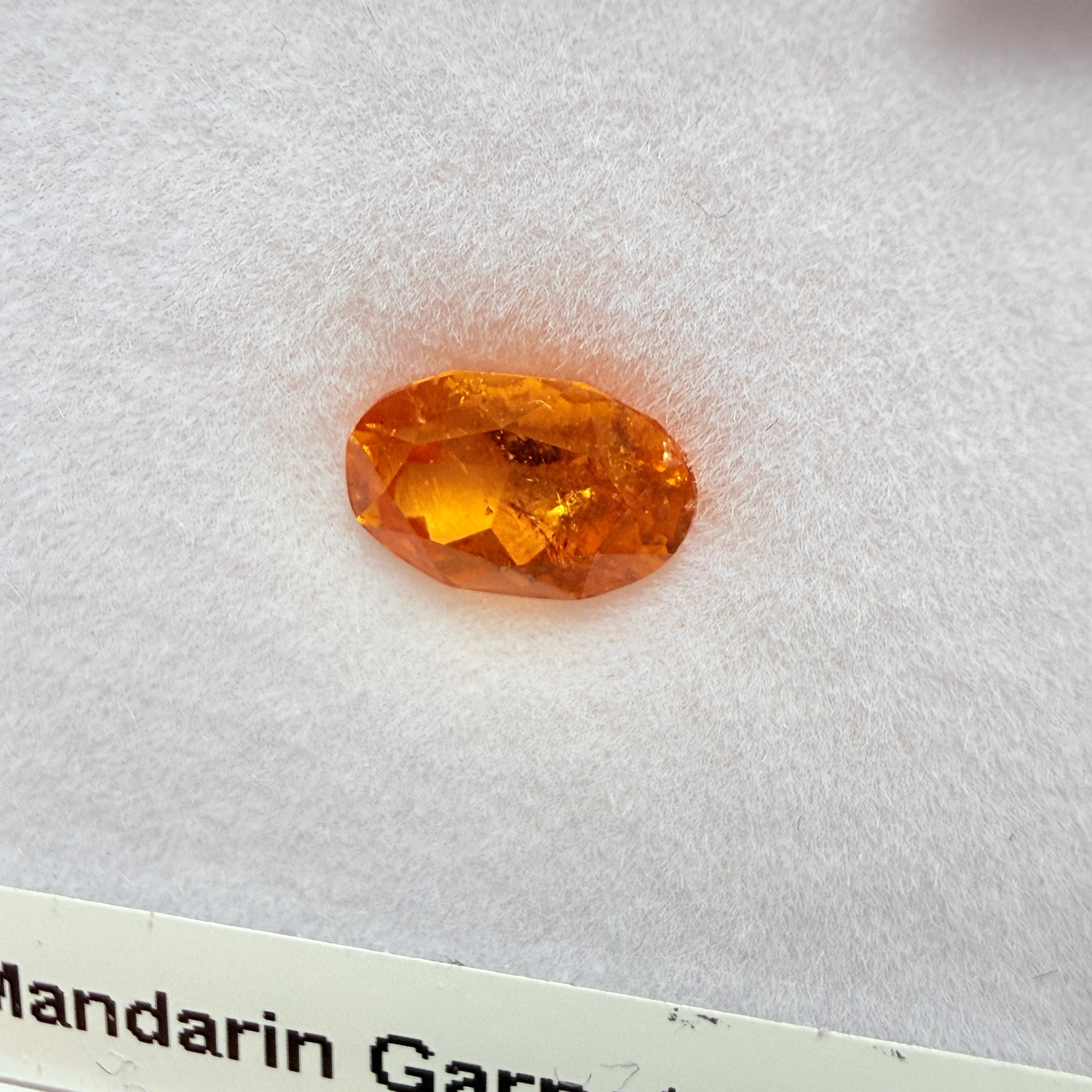 Mandarin Spessartite Garnet, 1.48ct, Loliondo, Tanzania, Untreated Unheated