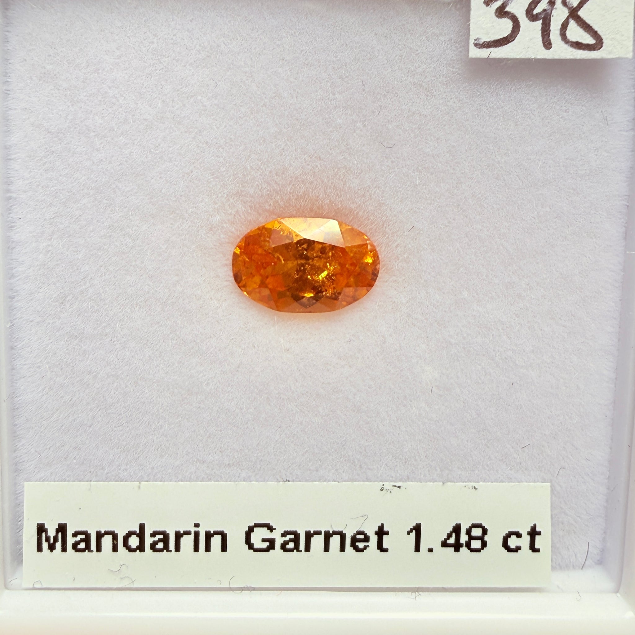 Mandarin Spessartite Garnet, 1.48ct, Loliondo, Tanzania, Untreated Unheated