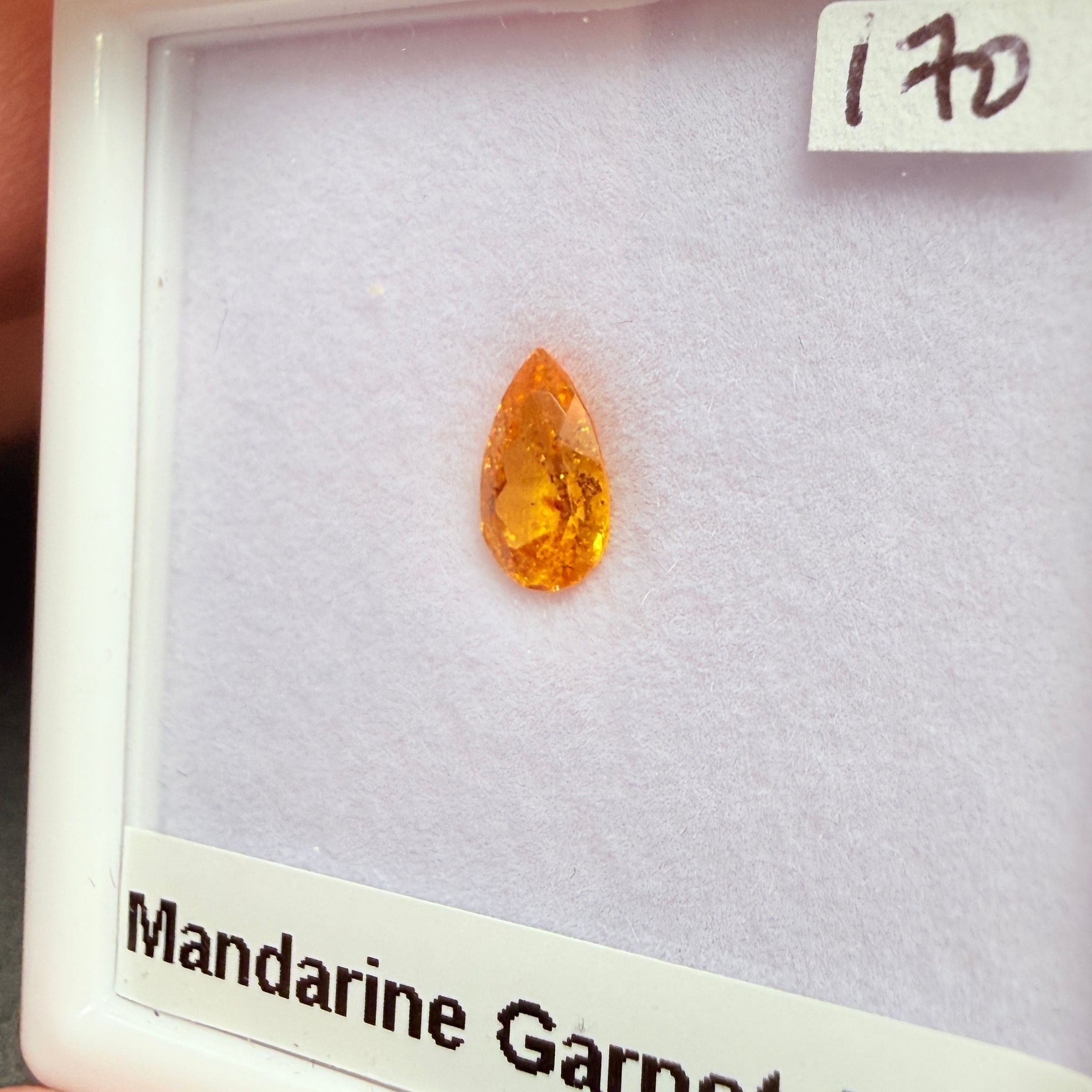 Mandarin Spessartite Garnet, 0.80ct, Loliondo, Tanzania, Untreated Unheated