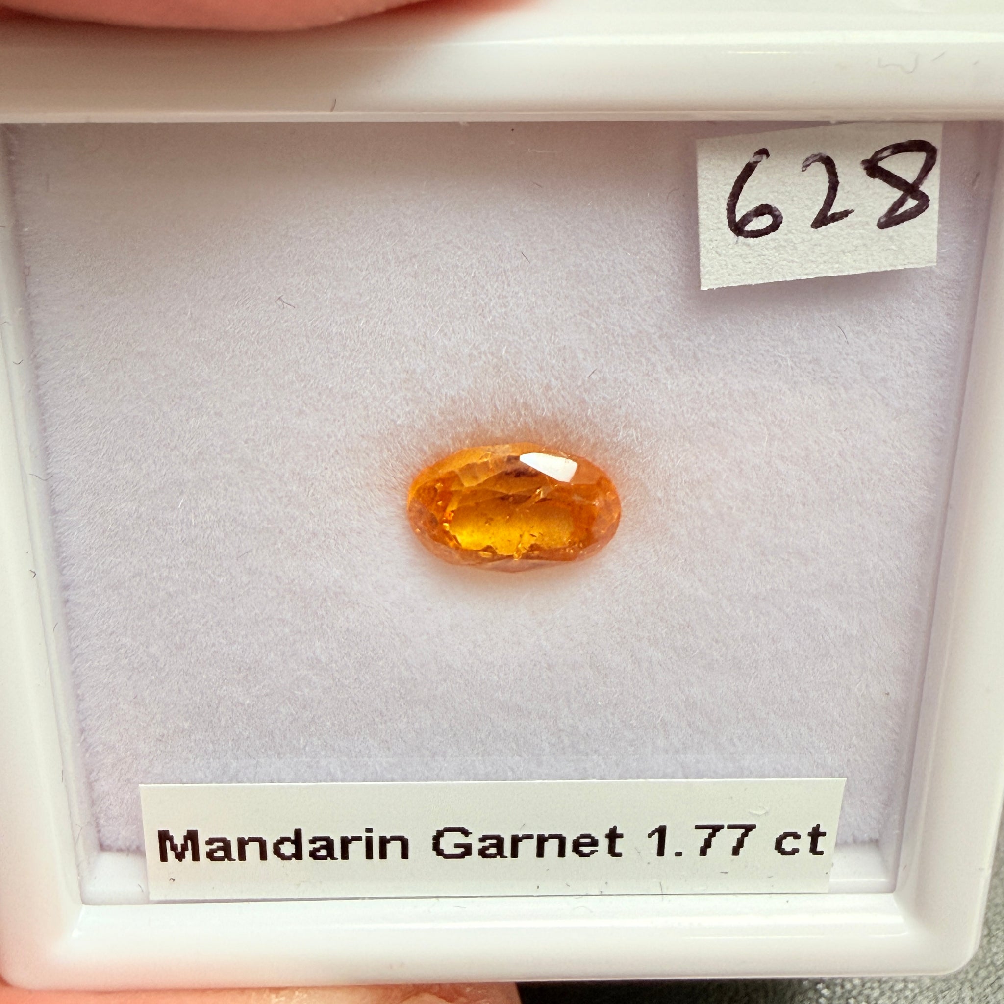 Mandarin Spessartite Garnet, 1.77ct, Loliondo, Tanzania, Untreated Unheated