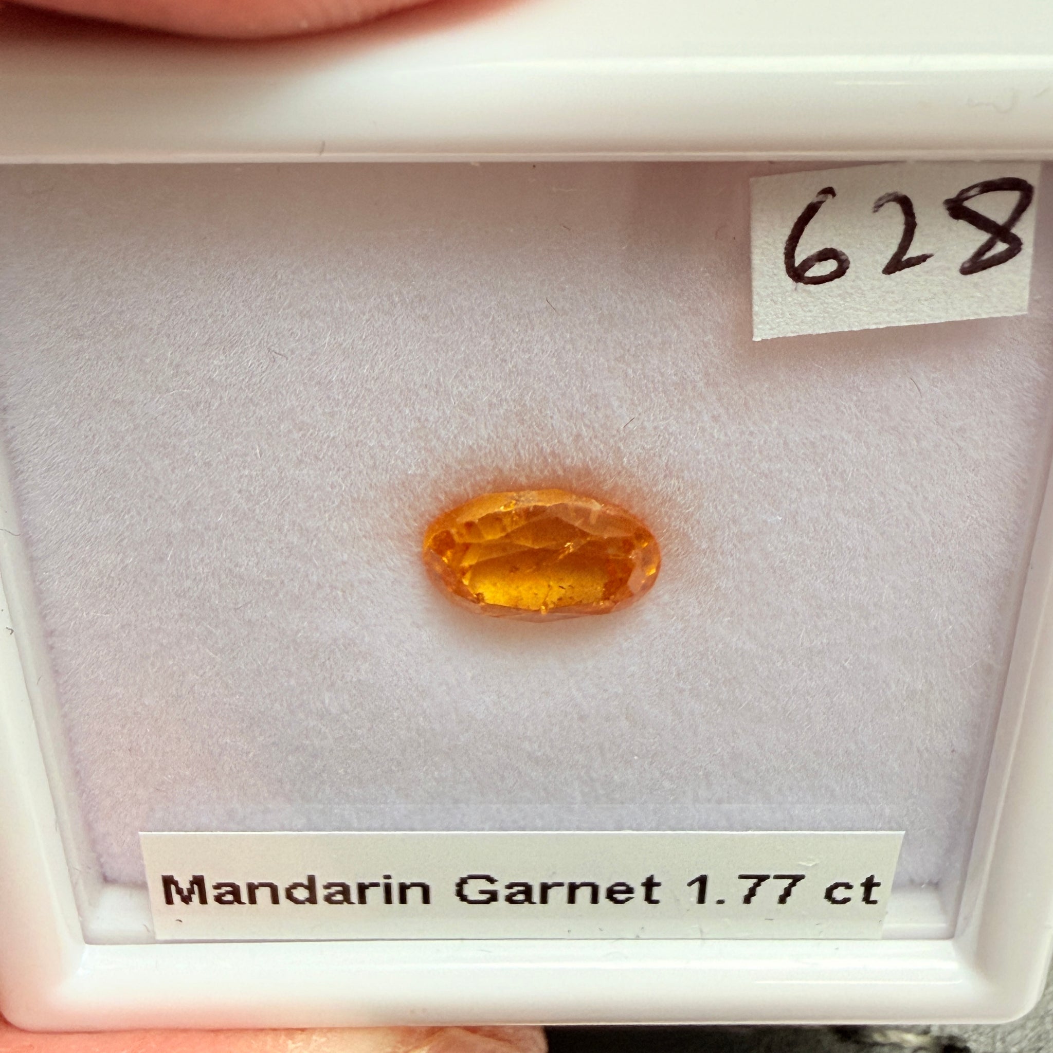 Mandarin Spessartite Garnet, 1.77ct, Loliondo, Tanzania, Untreated Unheated