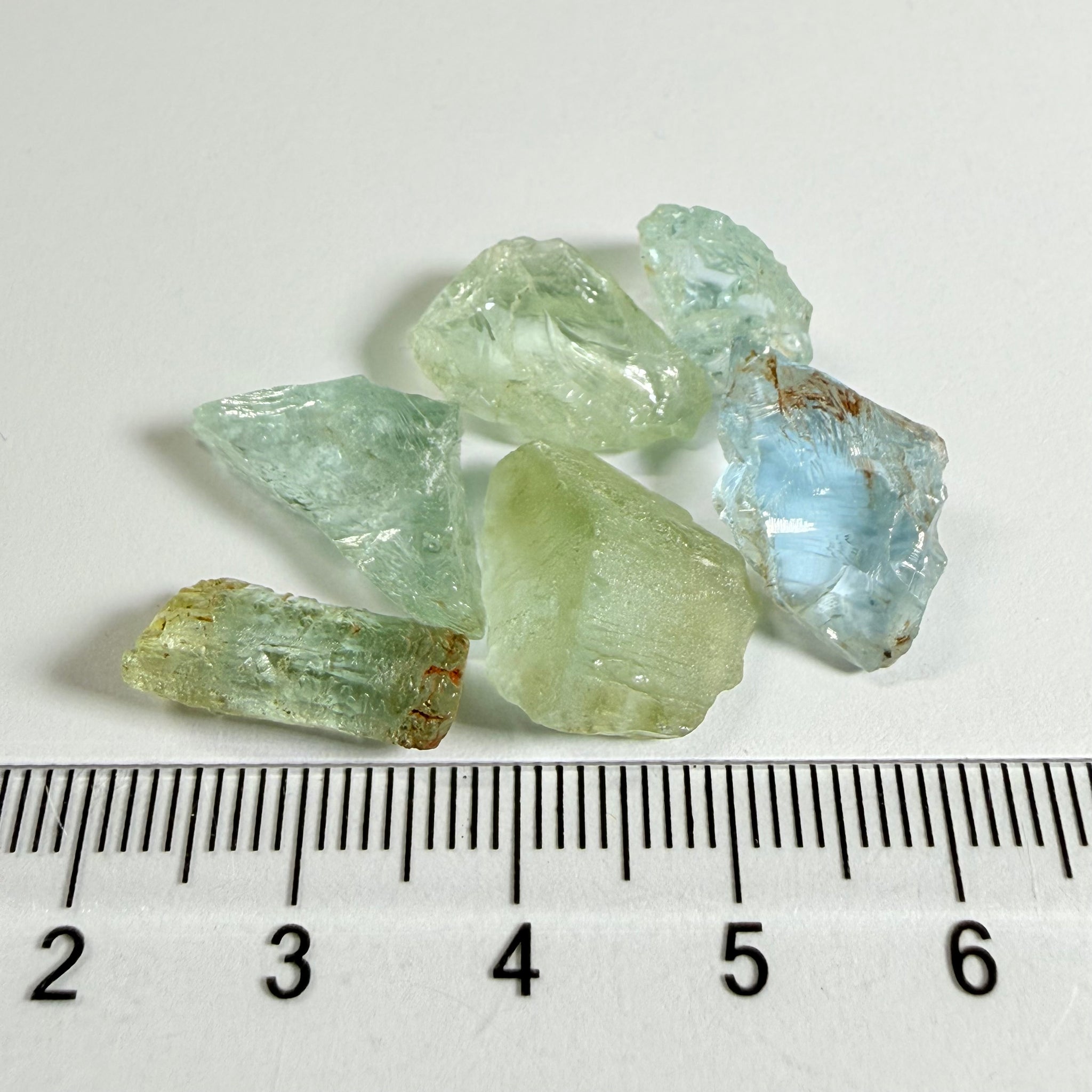 Aquamarine Lot, 36.20ct, Songea, Tanzania, Untreated Unheated, 3.18ct-8.91ct, vs-vvs