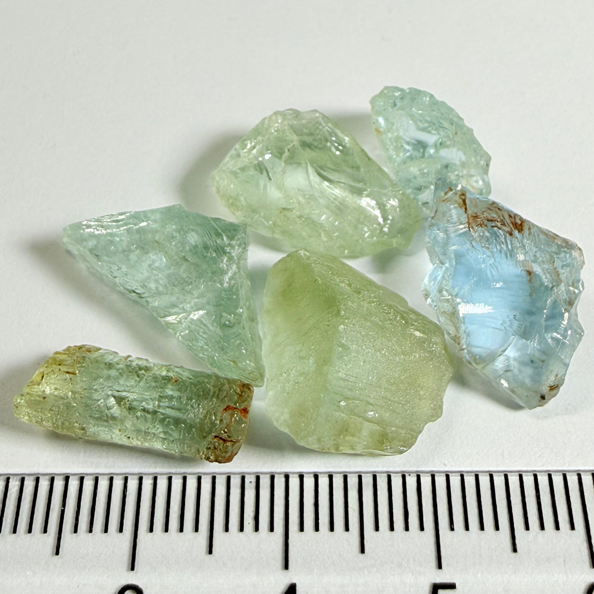 Aquamarine Lot, 36.20ct, Songea, Tanzania, Untreated Unheated, 3.18ct-8.91ct, vs-vvs
