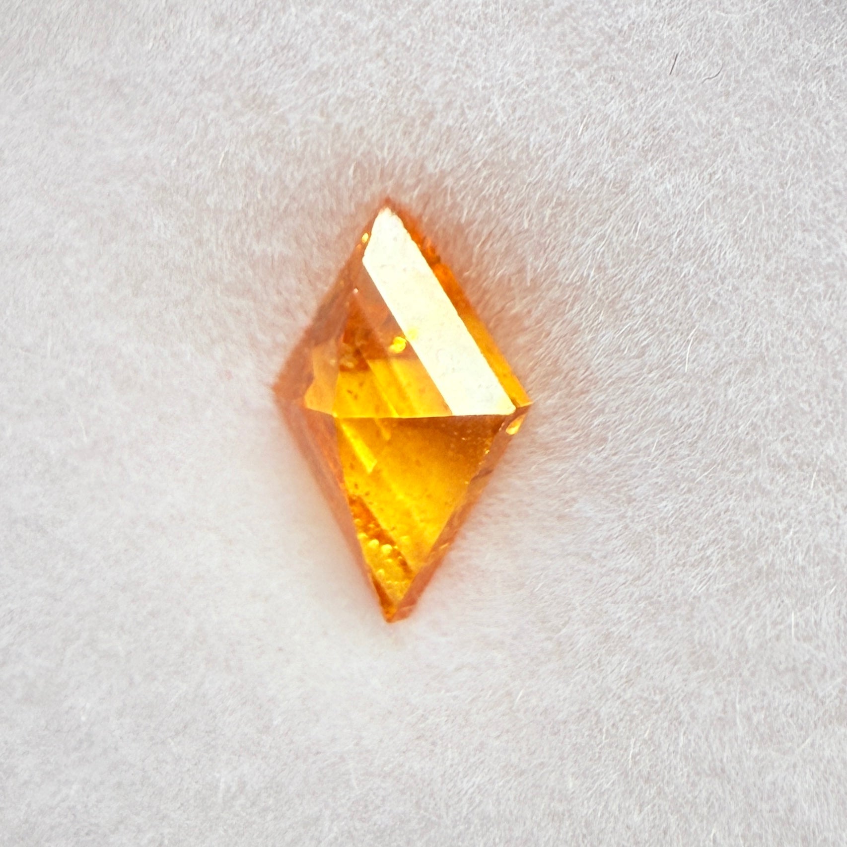 Mandarin Spessartite Garnet, 1.11ct, Loliondo, Tanzania, Untreated Unheated, fancy kite cut