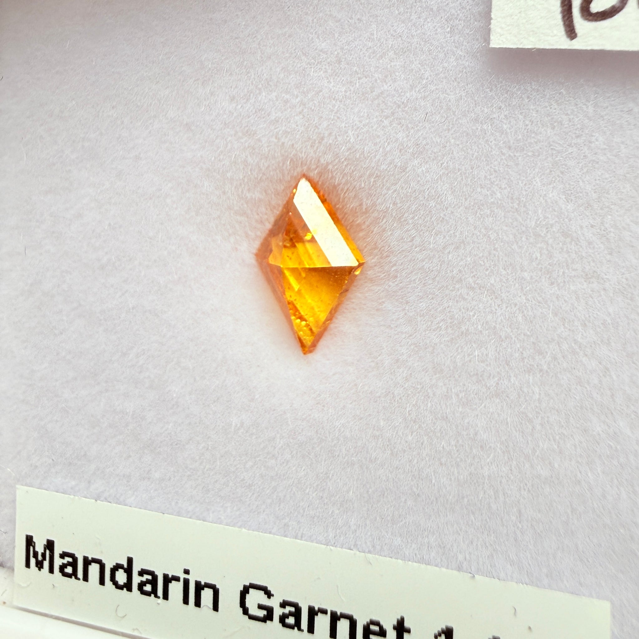 Mandarin Spessartite Garnet, 1.11ct, Loliondo, Tanzania, Untreated Unheated, fancy kite cut