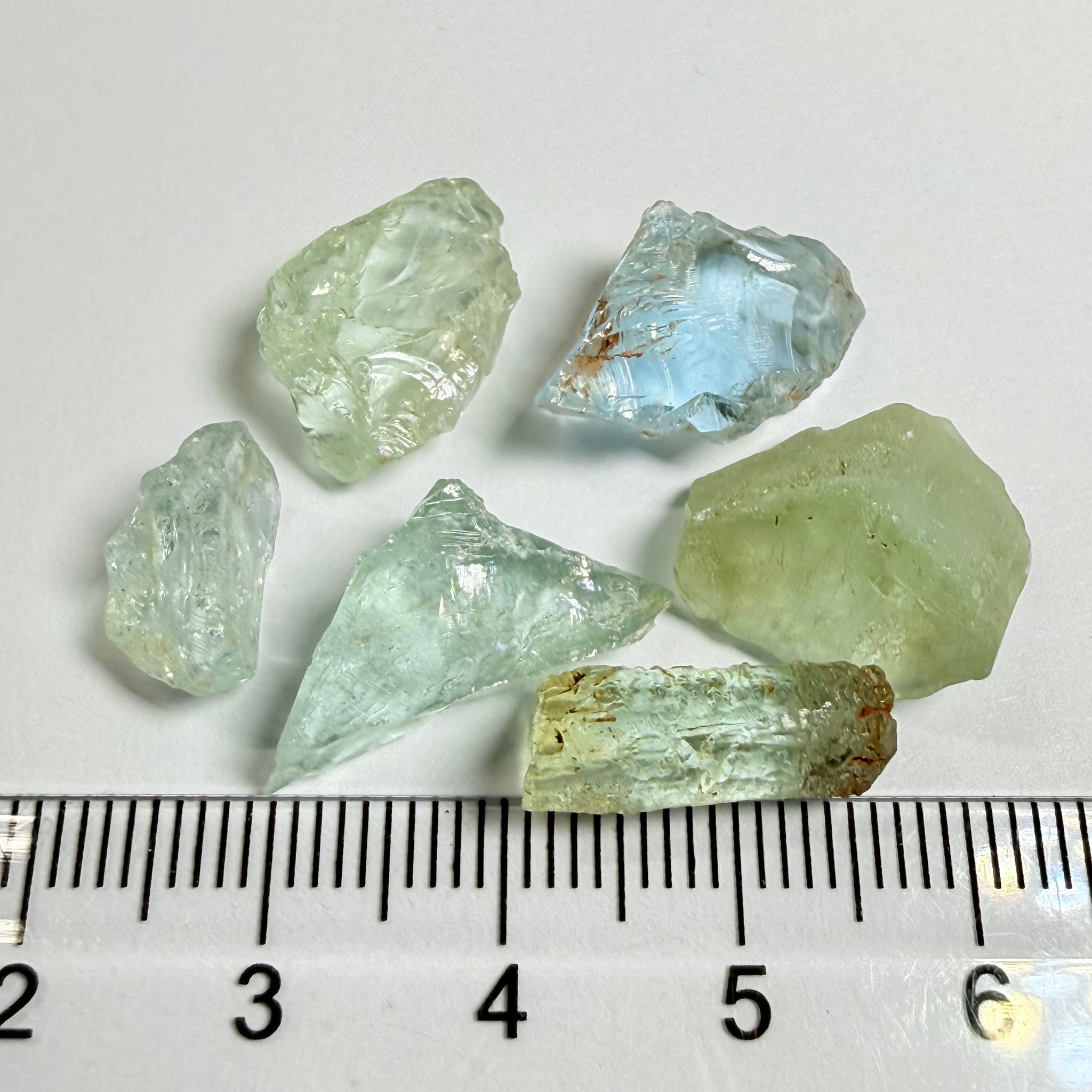 Aquamarine Lot, 36.20ct, Songea, Tanzania, Untreated Unheated, 3.18ct-8.91ct, vs-vvs