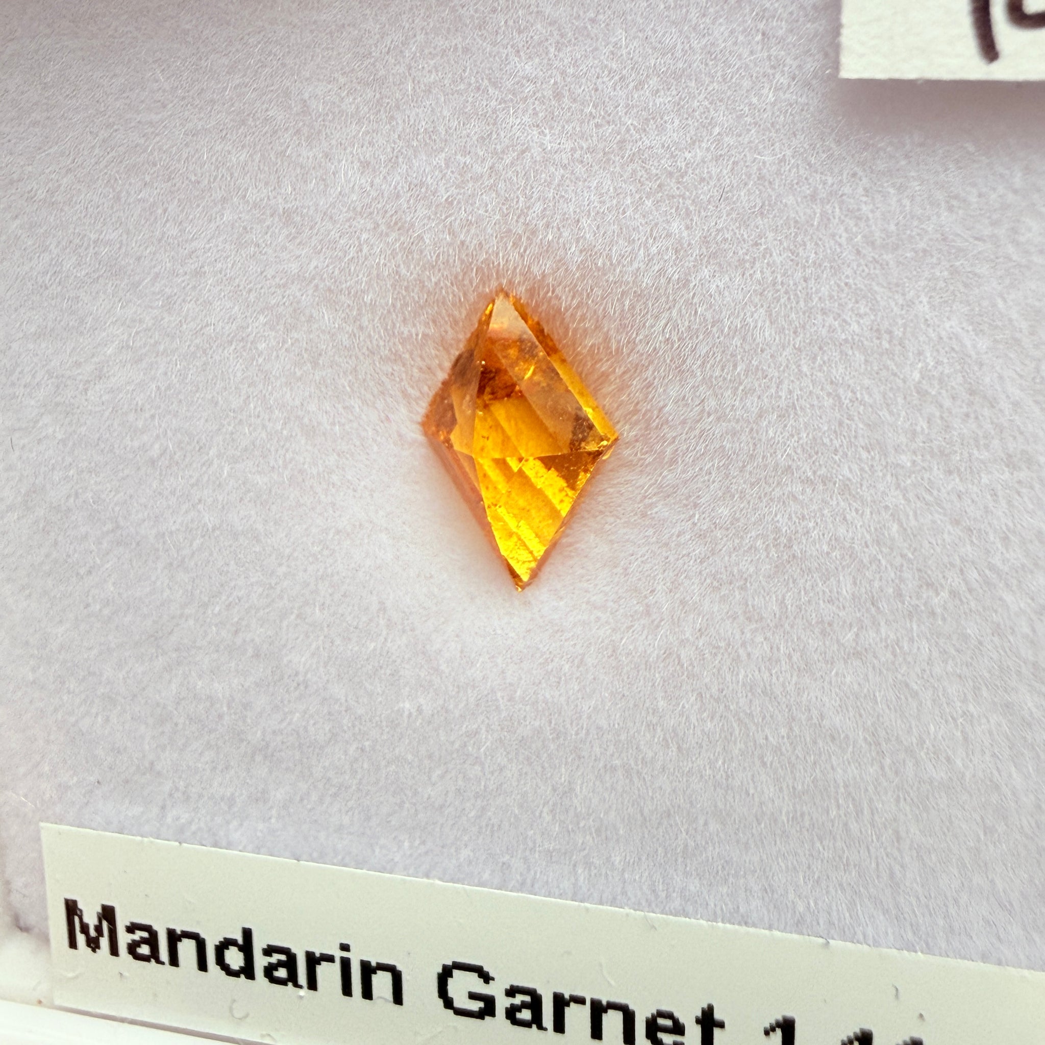 Mandarin Spessartite Garnet, 1.11ct, Loliondo, Tanzania, Untreated Unheated, fancy kite cut