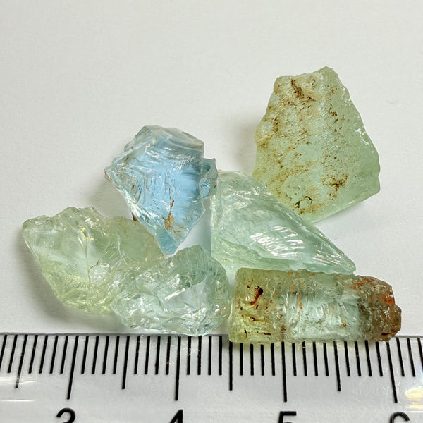 Aquamarine Lot, 36.20ct, Songea, Tanzania, Untreated Unheated, 3.18ct-8.91ct, vs-vvs