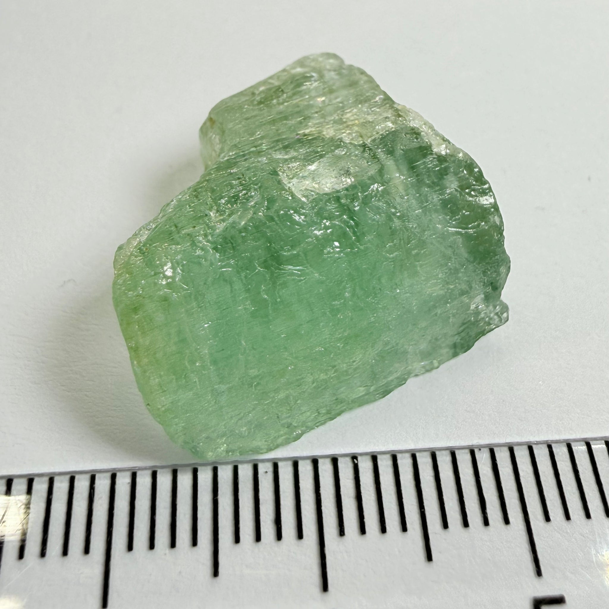 Aquamarine, 23.95ct, Songea, Tanzania, Untreated Unheated, vvs with very slight milk, see backlit with torch underneath