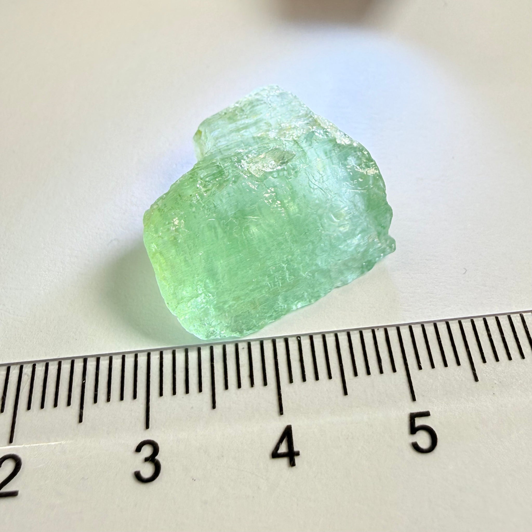 Aquamarine, 23.95ct, Songea, Tanzania, Untreated Unheated, vvs with very slight milk, see backlit with torch underneath