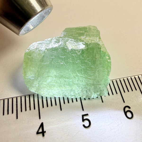 Aquamarine, 23.95ct, Songea, Tanzania, Untreated Unheated, vvs with very slight milk, see backlit with torch underneath
