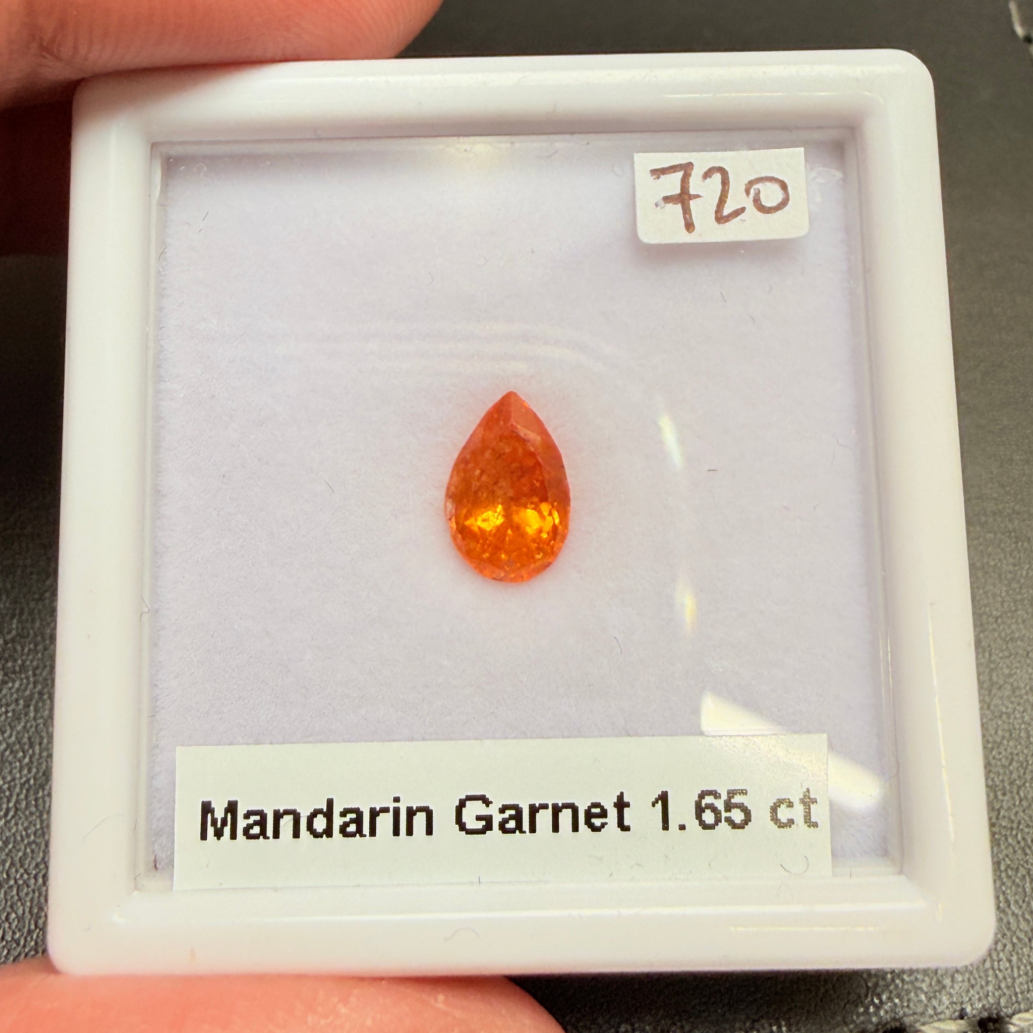 Mandarin Spessartite Garnet, 1.65ct, Tanzania, Untreated Unheated