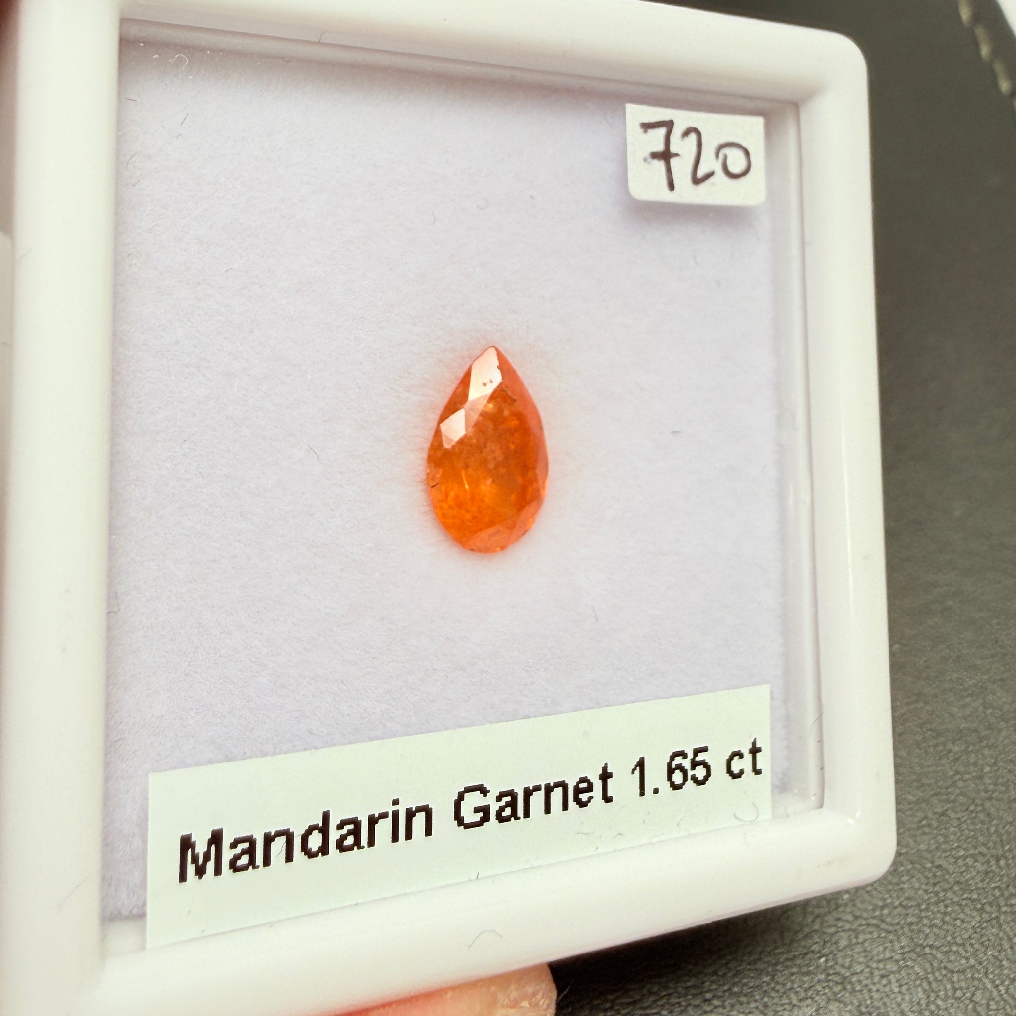 Mandarin Spessartite Garnet, 1.65ct, Tanzania, Untreated Unheated